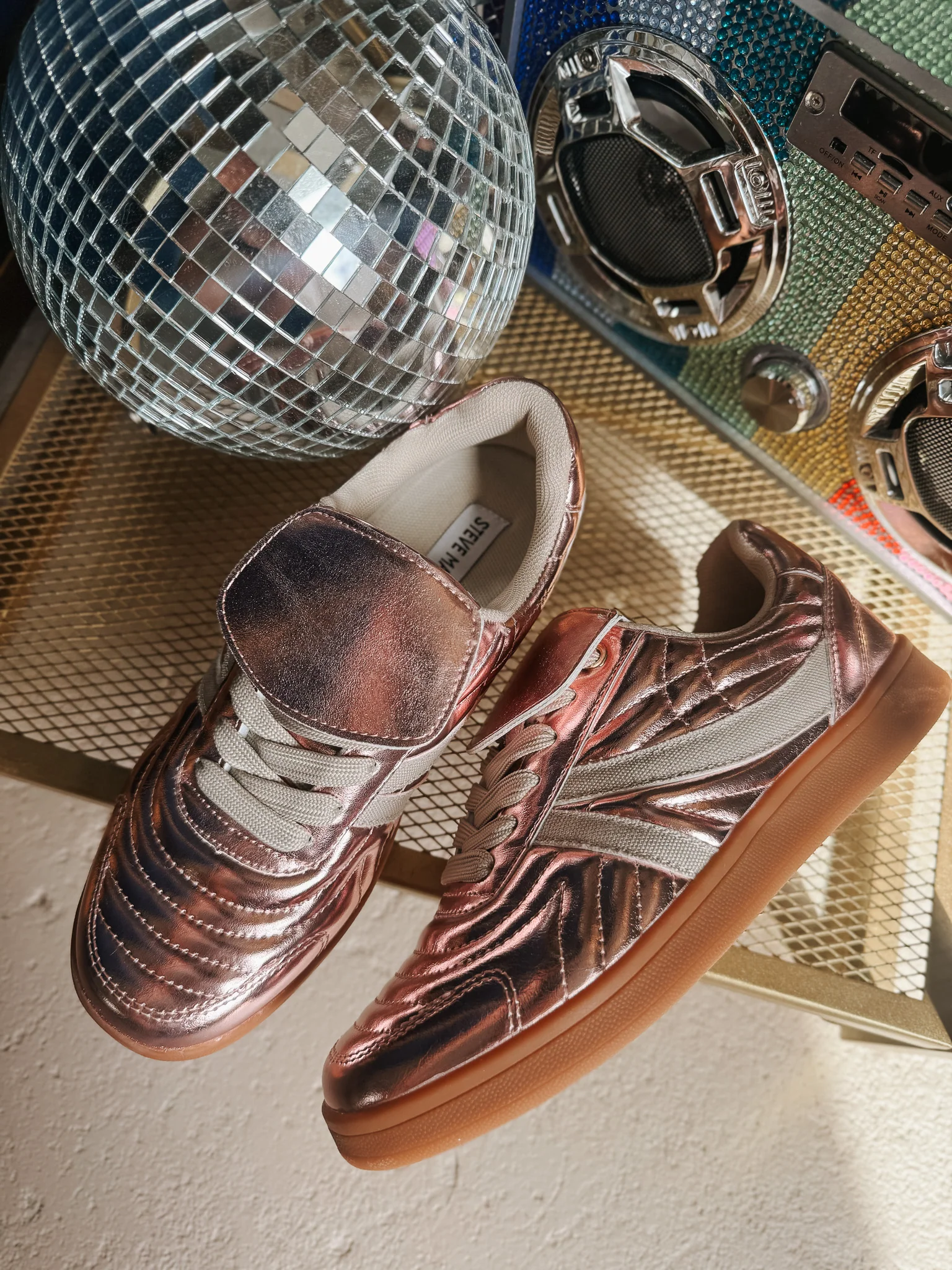 Steve Madden Women's Madrid Sneakers in Pink Metal - Image 10
