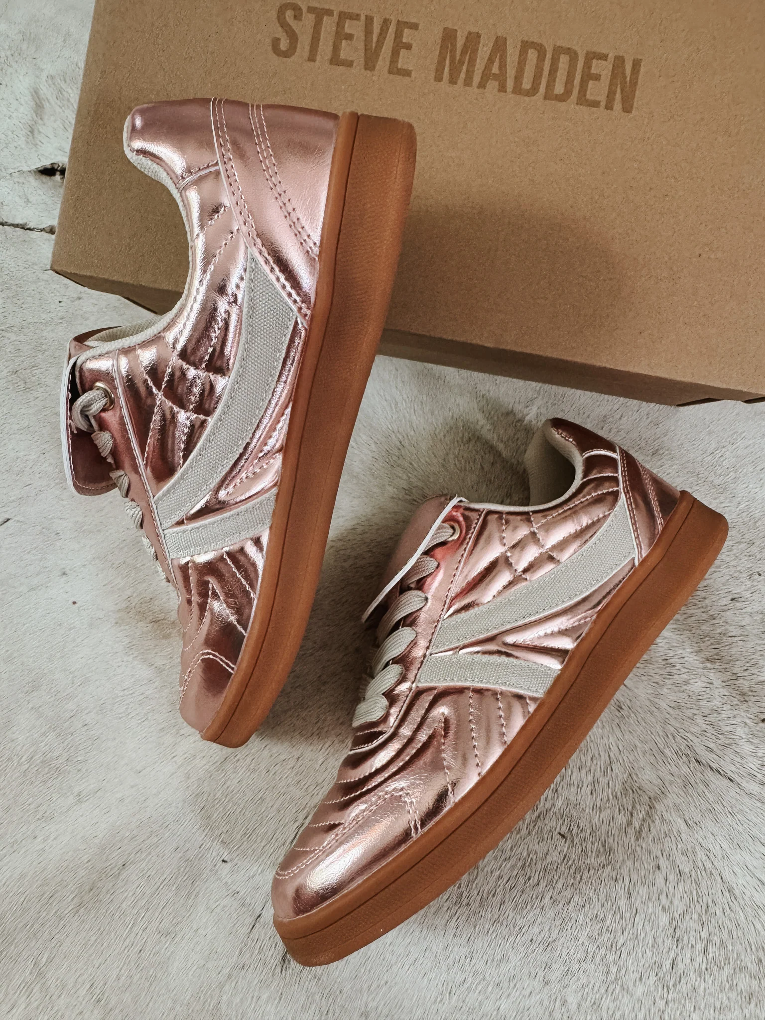 Steve Madden Women's Madrid Sneakers in Pink Metal - Image 13