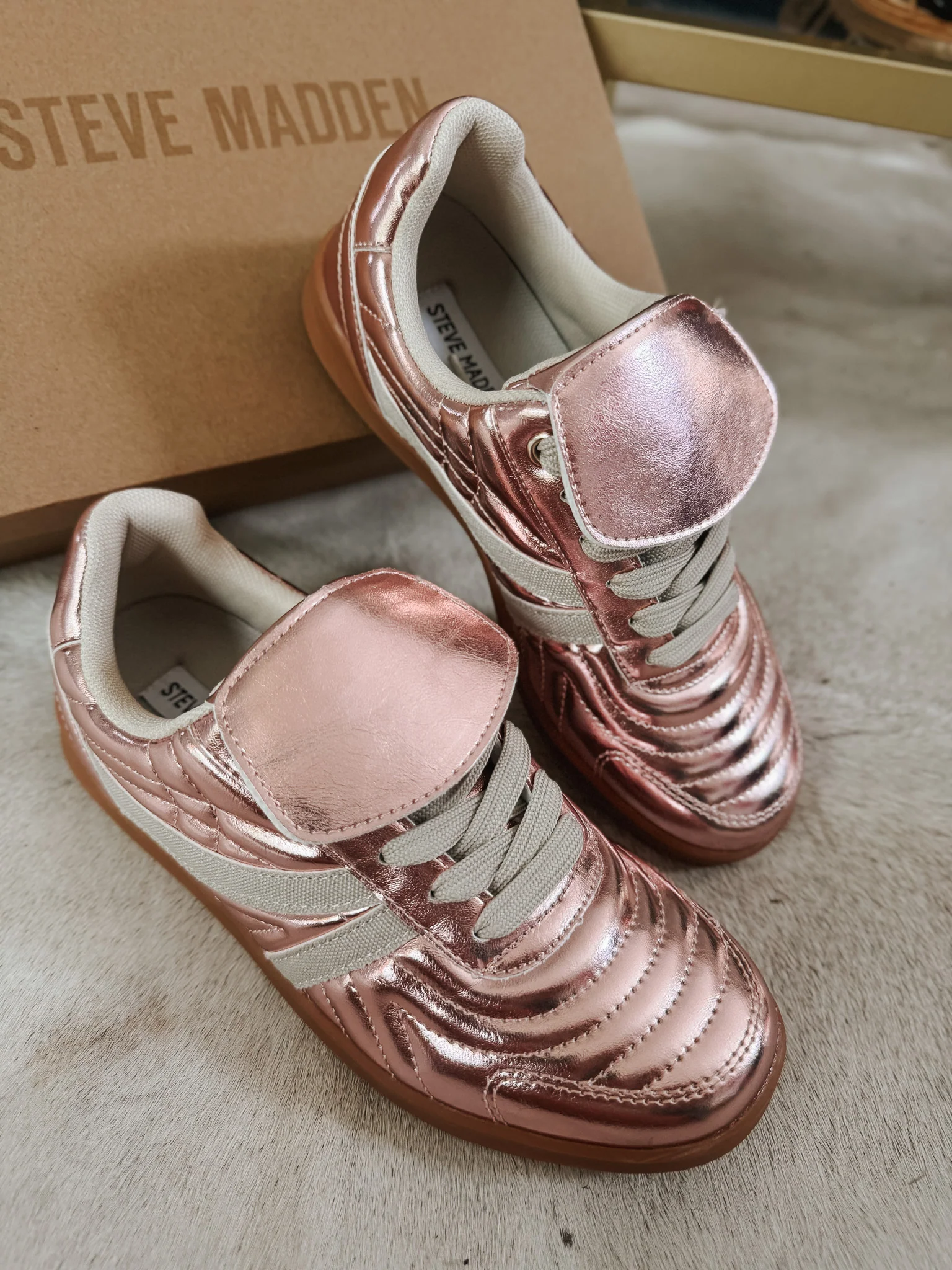 Steve Madden Women's Madrid Sneakers in Pink Metal - Image 14