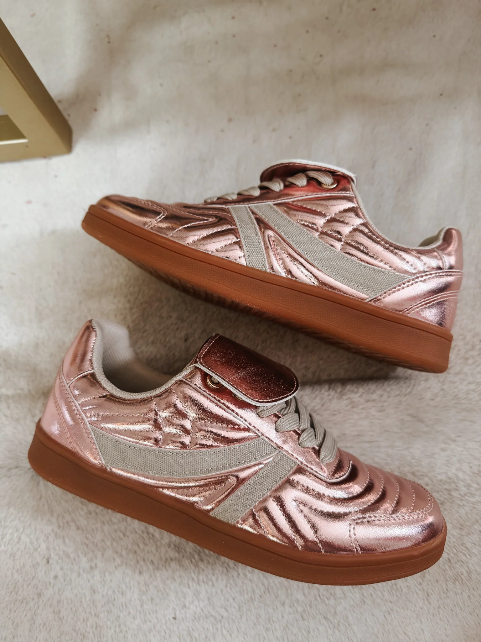 Steve Madden Women's Madrid Sneakers in Pink Metal - Image 16