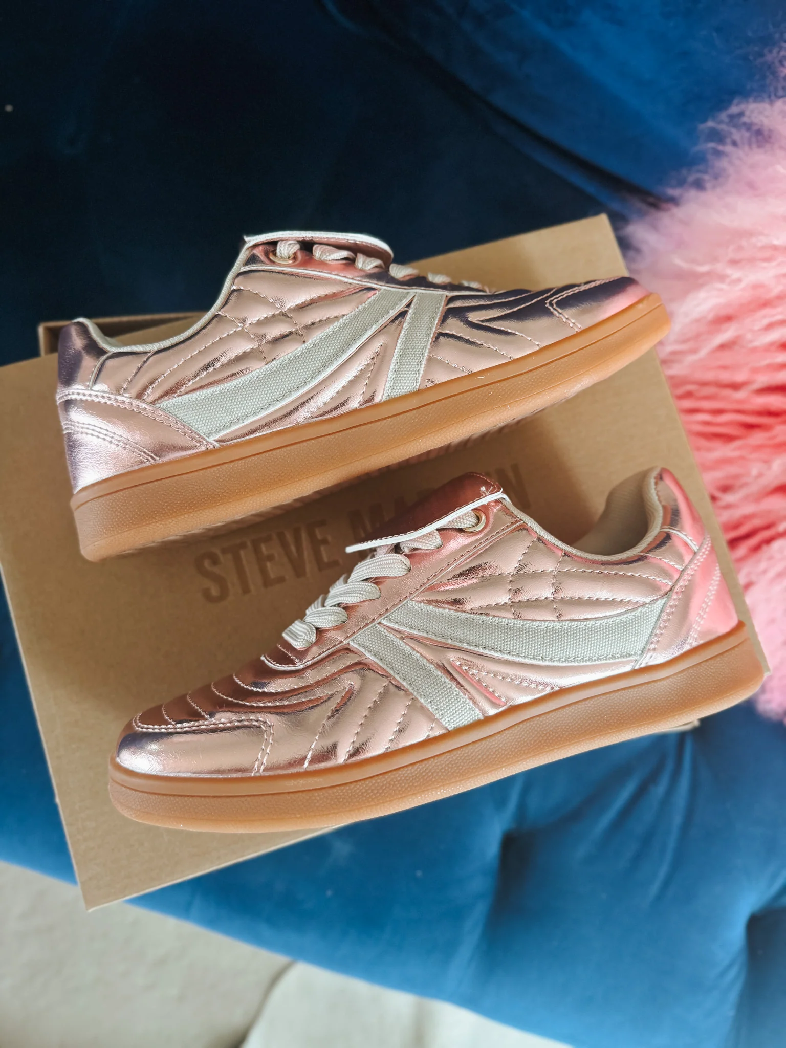 Steve Madden Women's Madrid Sneakers in Pink Metal - Image 8