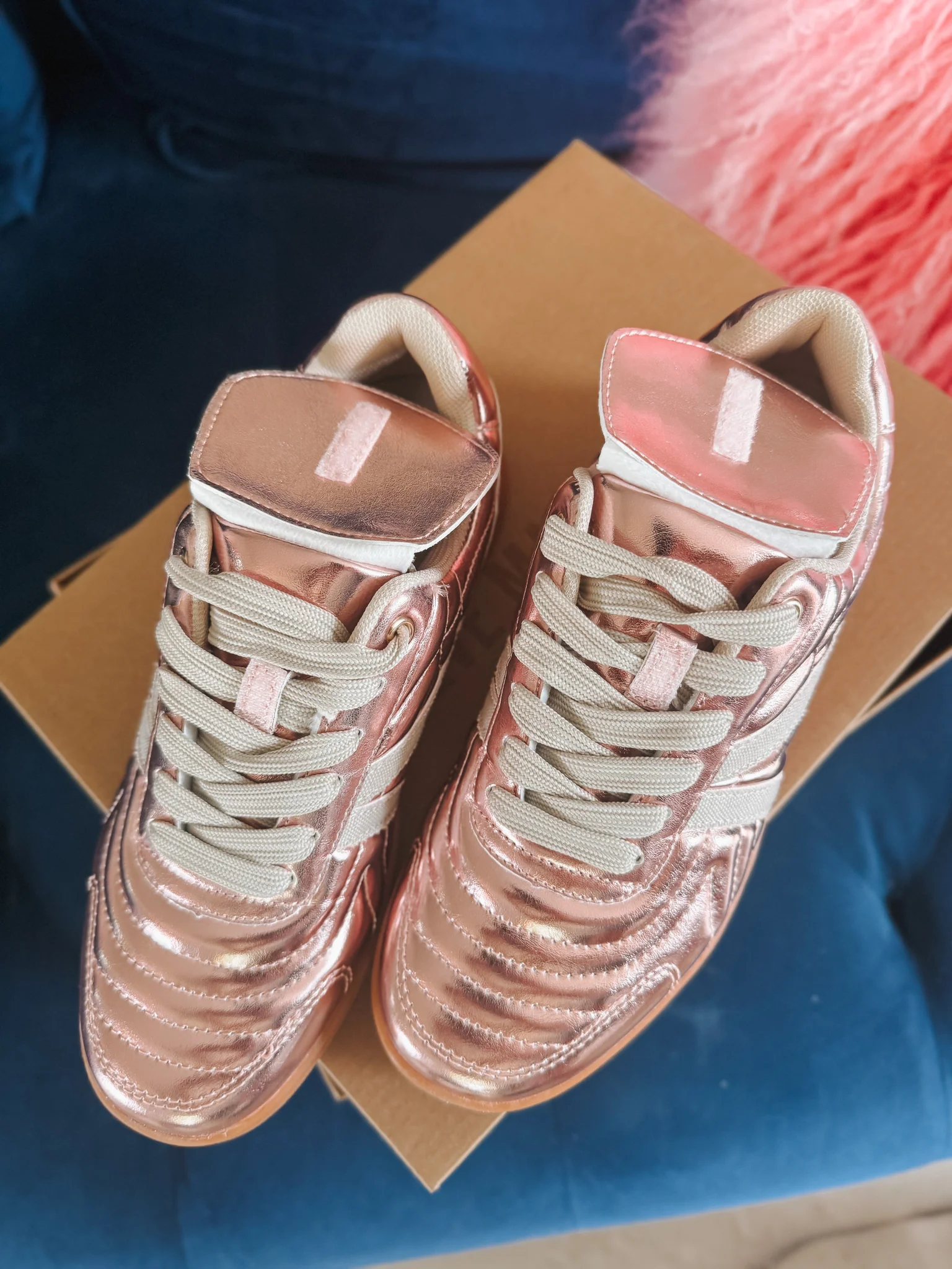 Steve Madden Women's Madrid Sneakers in Pink Metal - Image 9