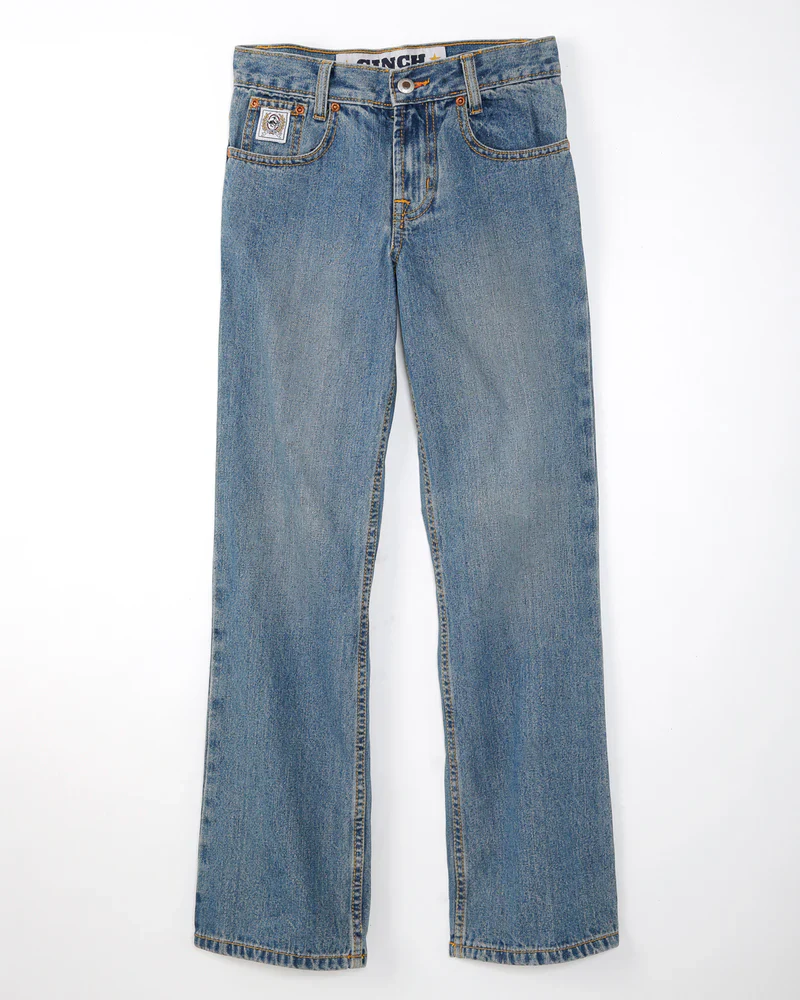 Cinch Boy's White Label Jeans in Medium Stone Wash - Image 3