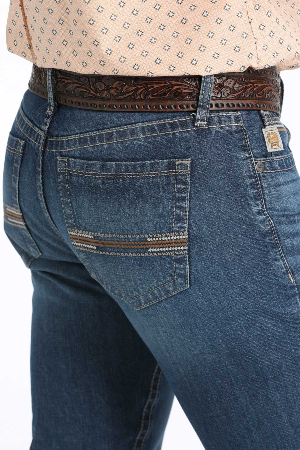 Men's Cinch Slim Fit Ian Medium Stone Jeans - Image 3
