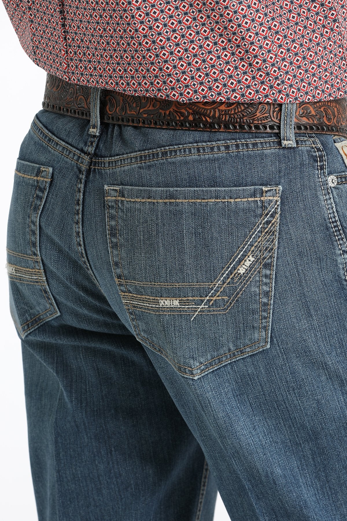 Men's Cinch Relaxed Fit Grant Jeans in Medium Stonewash - Image 4