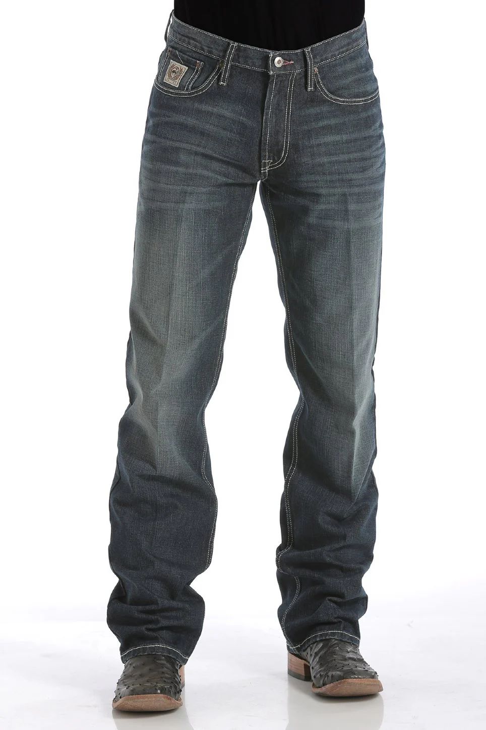 Men's Cinch Relaxed Fit White Label Dark Stone Jeans - Image 4