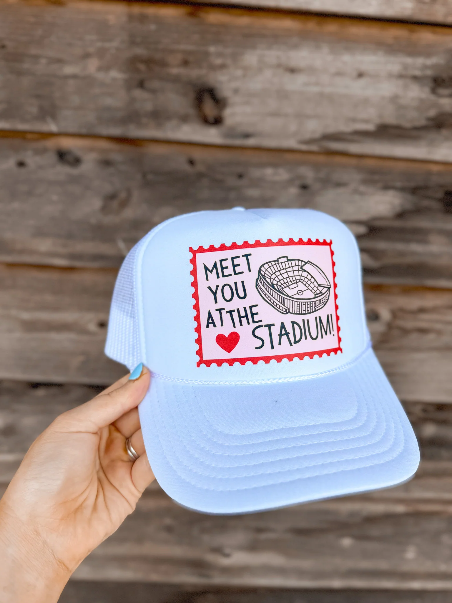 Meet You At The Stadium Trucker Hat - Image 4