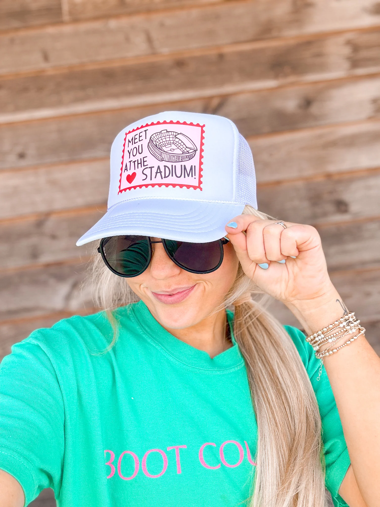 Meet You At The Stadium Trucker Hat - Image 6