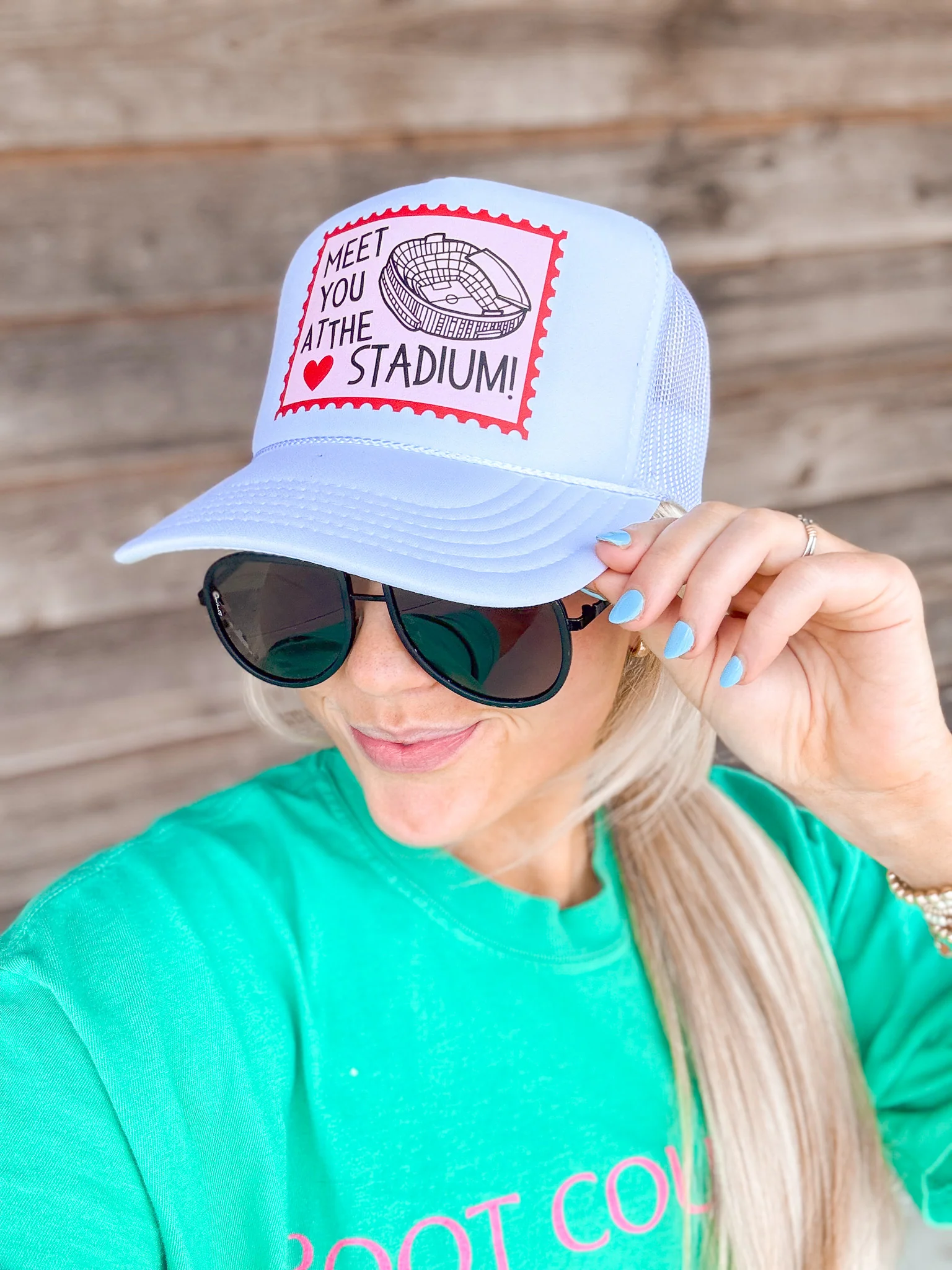 Meet You At The Stadium Trucker Hat - Image 7