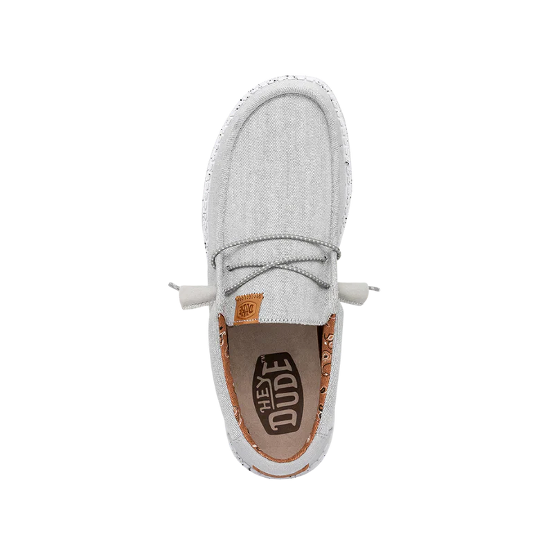 Men's Hey Dude Wally Washed Canvas Light Grey - Image 11