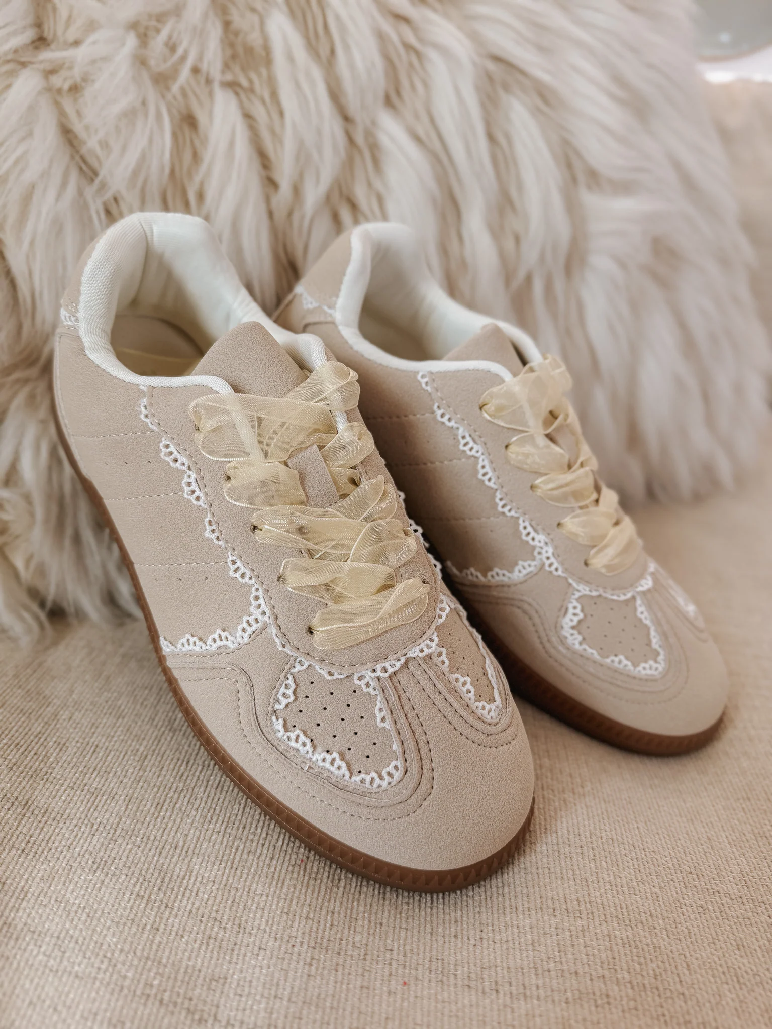 Run the Show Beige Sneakers - Image 6