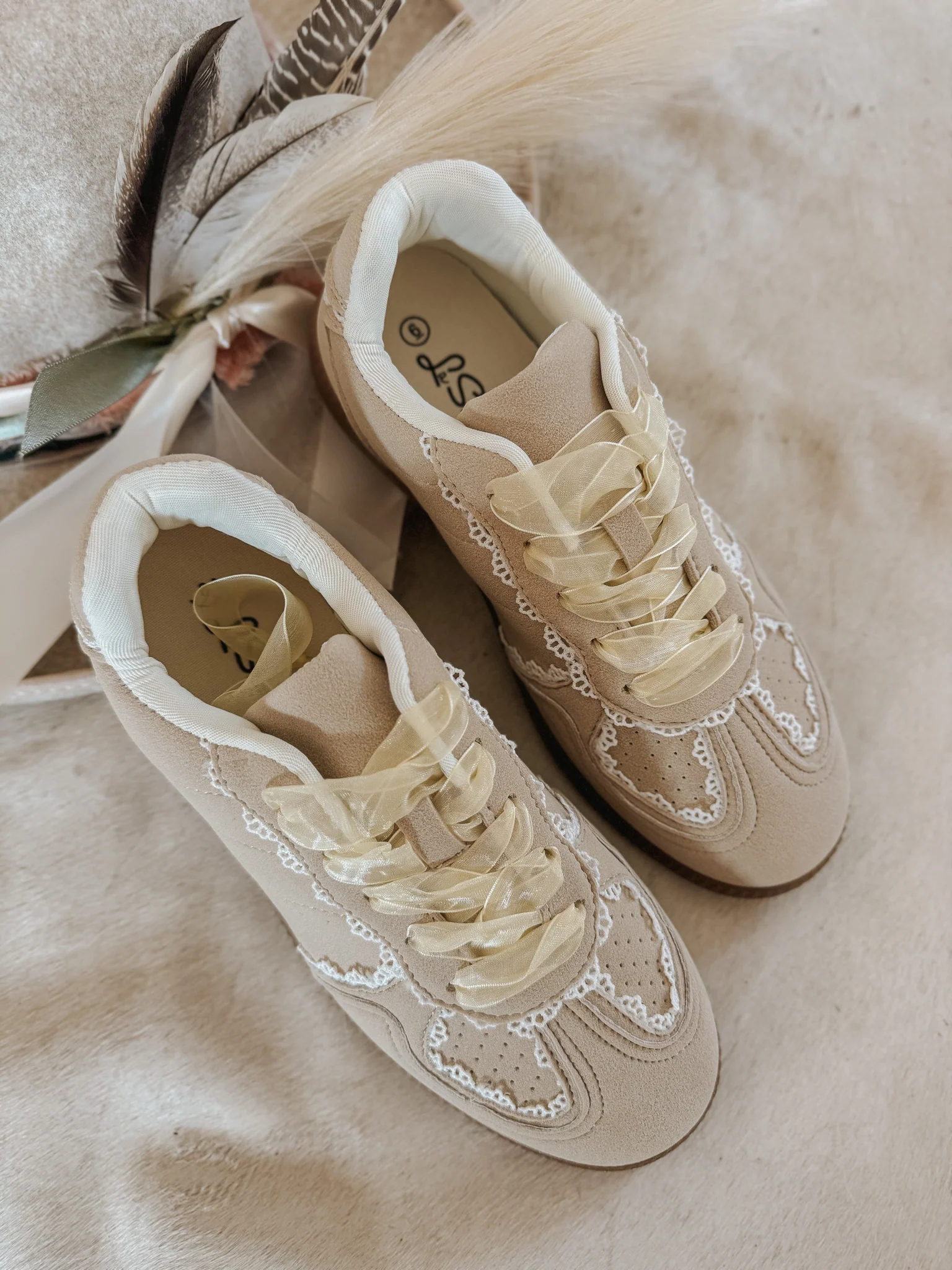 Run the Show Beige Sneakers - Image 9