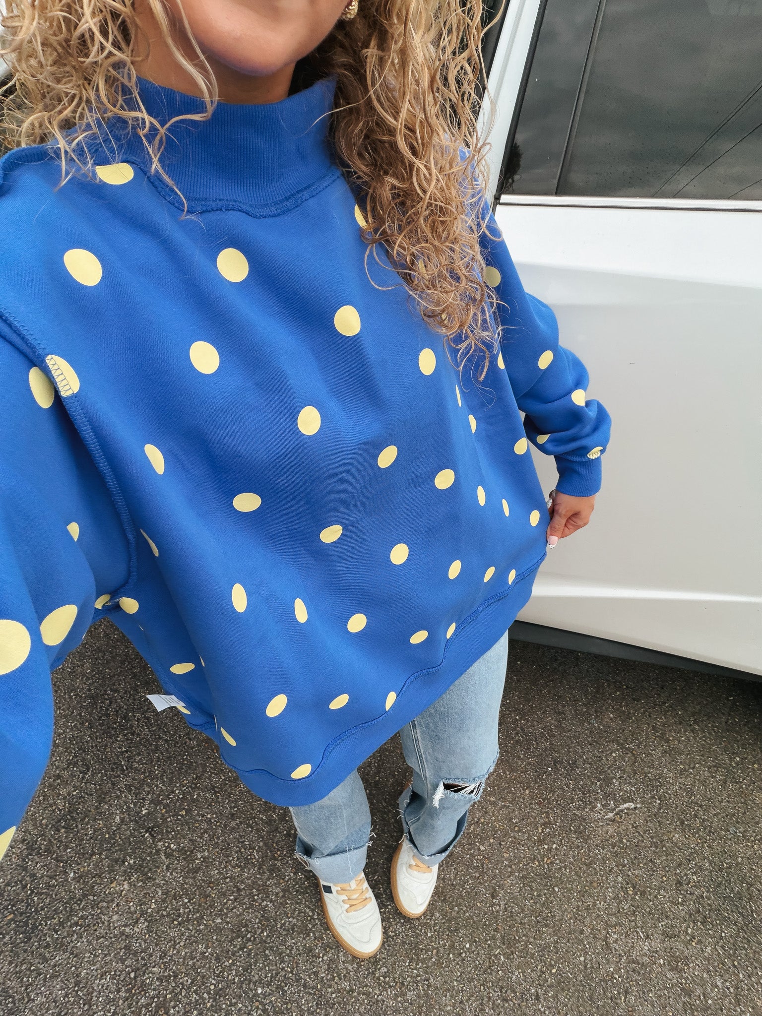 Mother Polka Dot REVERSIBLE Mock Neck - Image 3