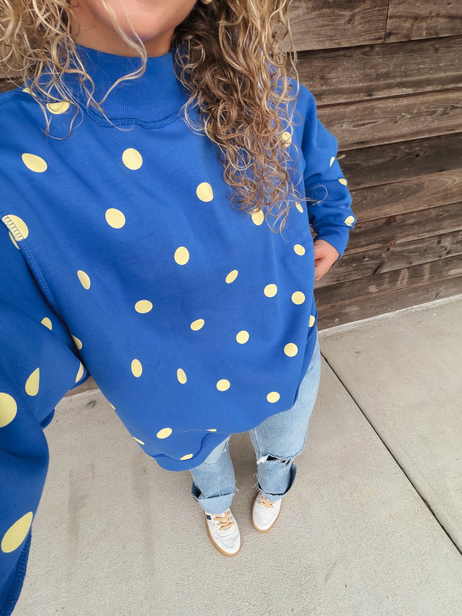 Mother Polka Dot REVERSIBLE Mock Neck - Image 6