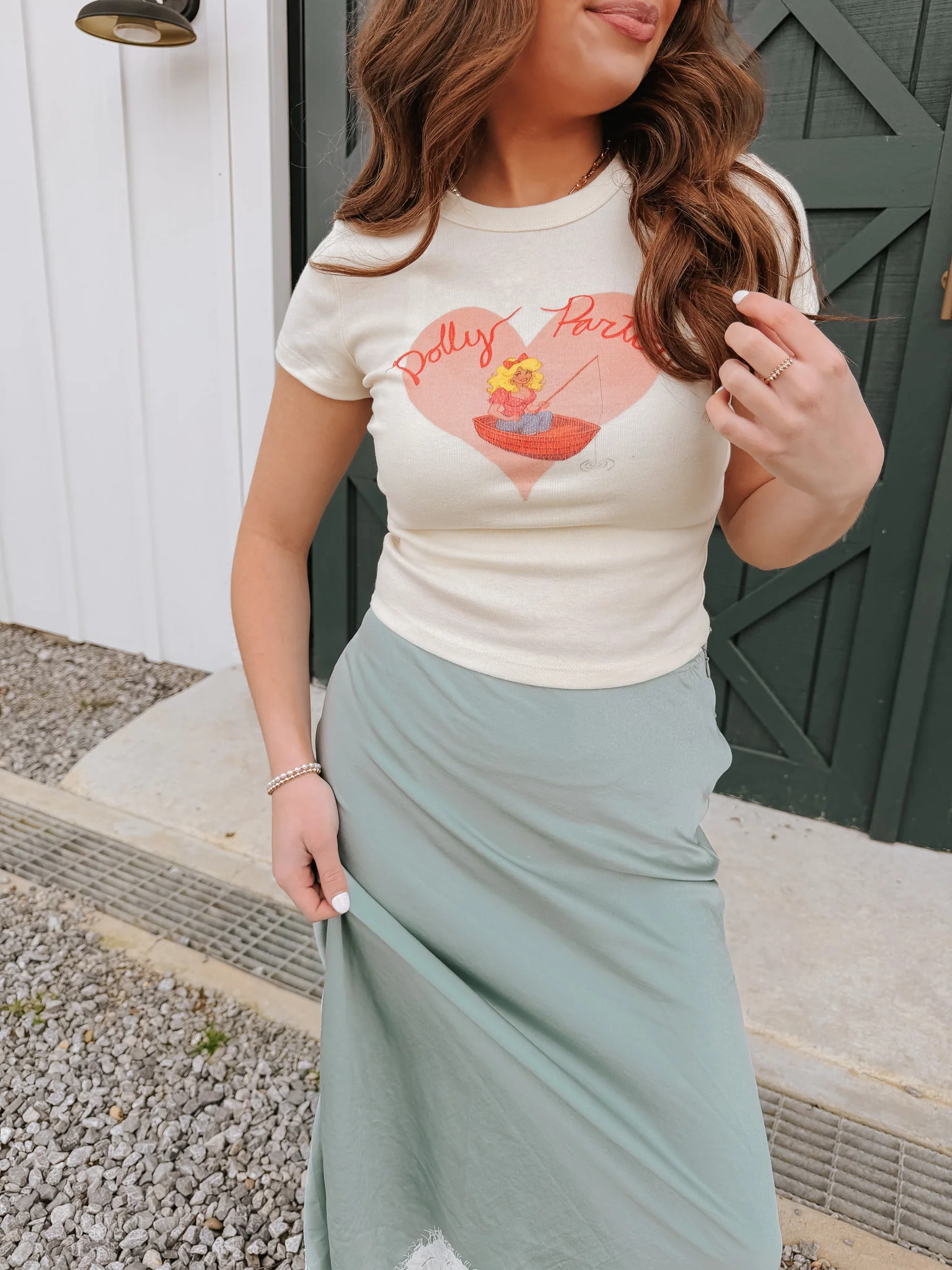 Countryside Charm Lace Midi Skirt - Image 3