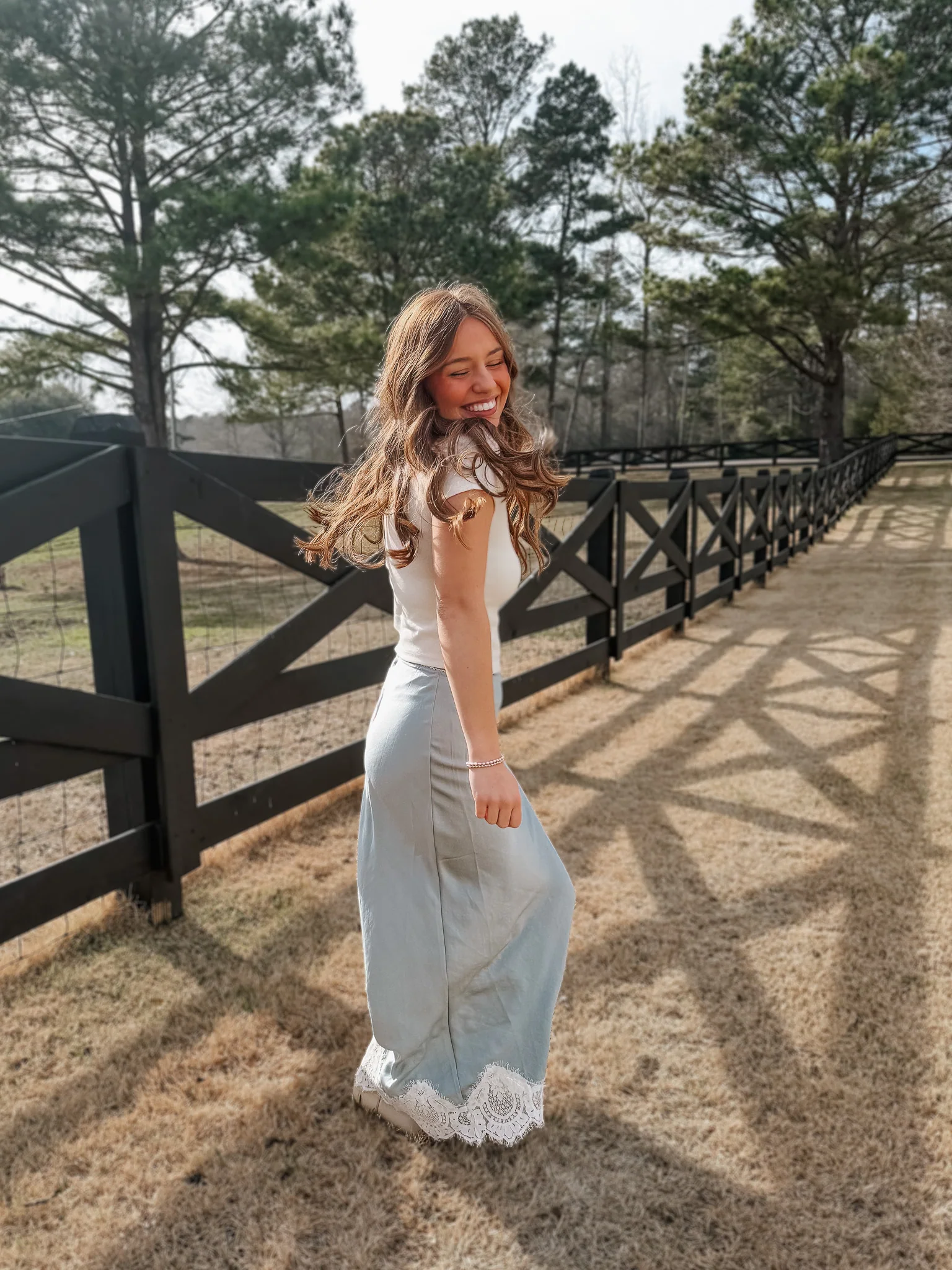Countryside Charm Lace Midi Skirt - Image 4