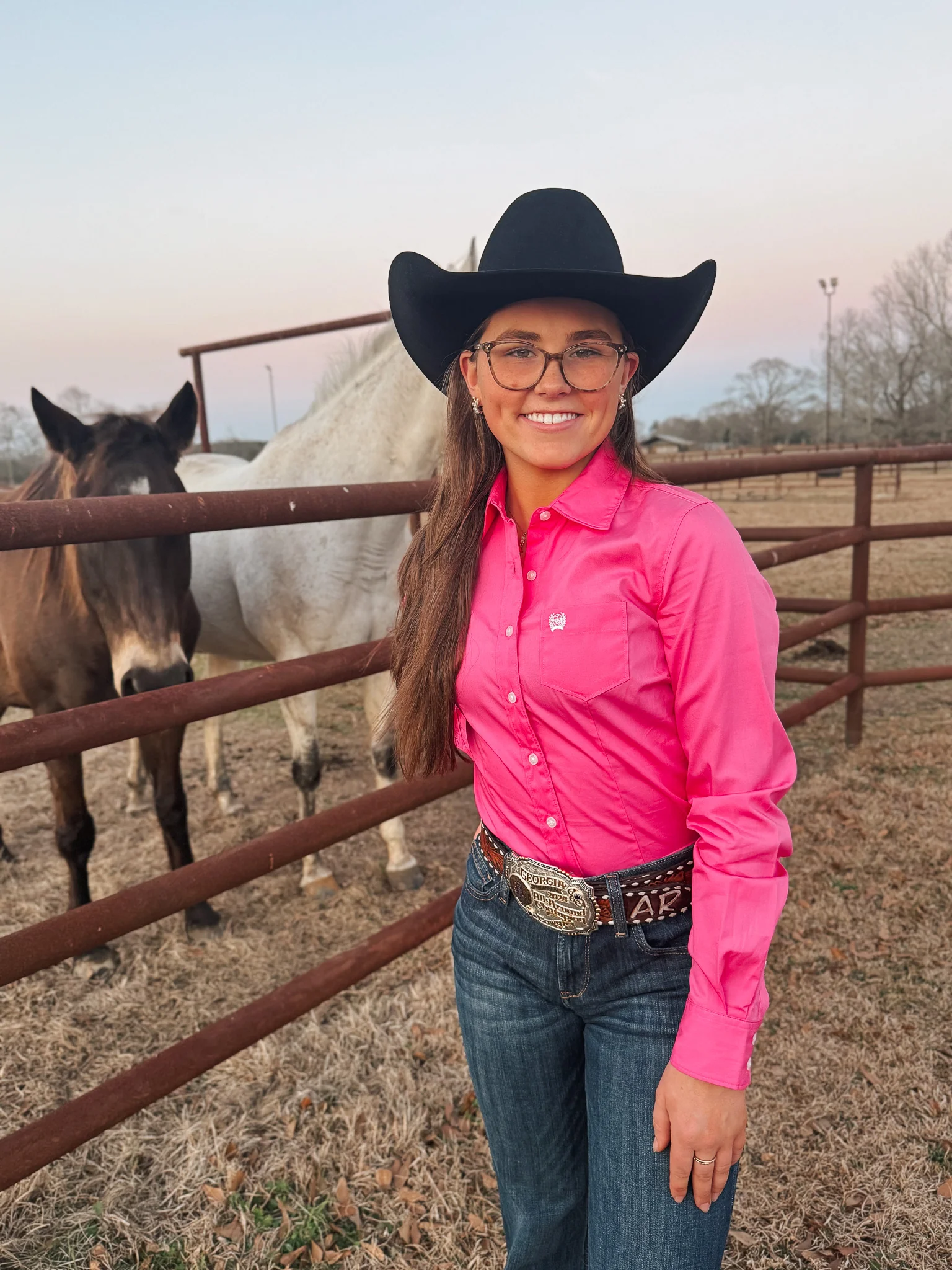 Cinch Women's Long Sleeve Button Down in Solid Pink - Image 11