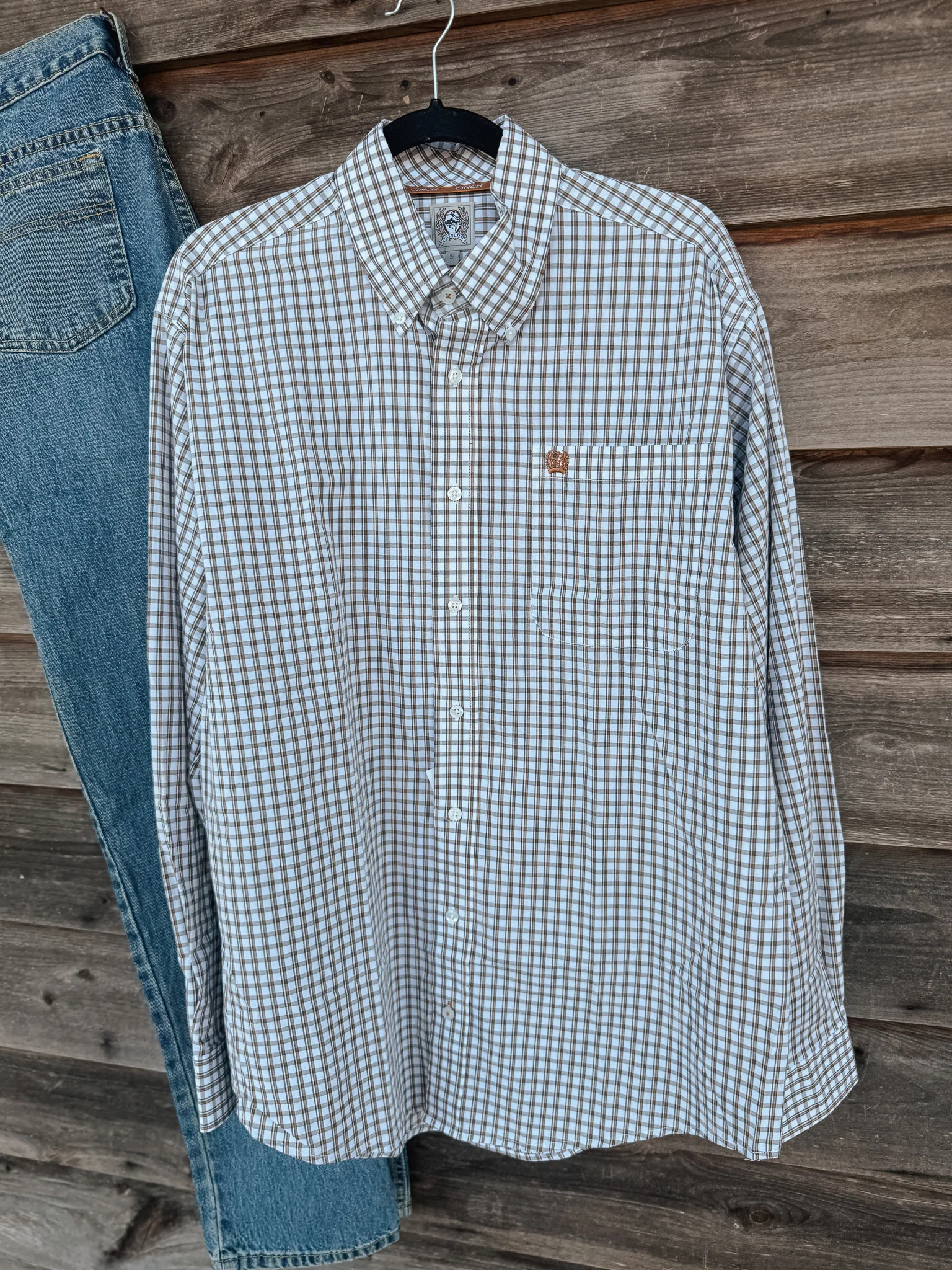 Men's Cinch Plaid Button Up Long Sleeve Shirt - Image 6