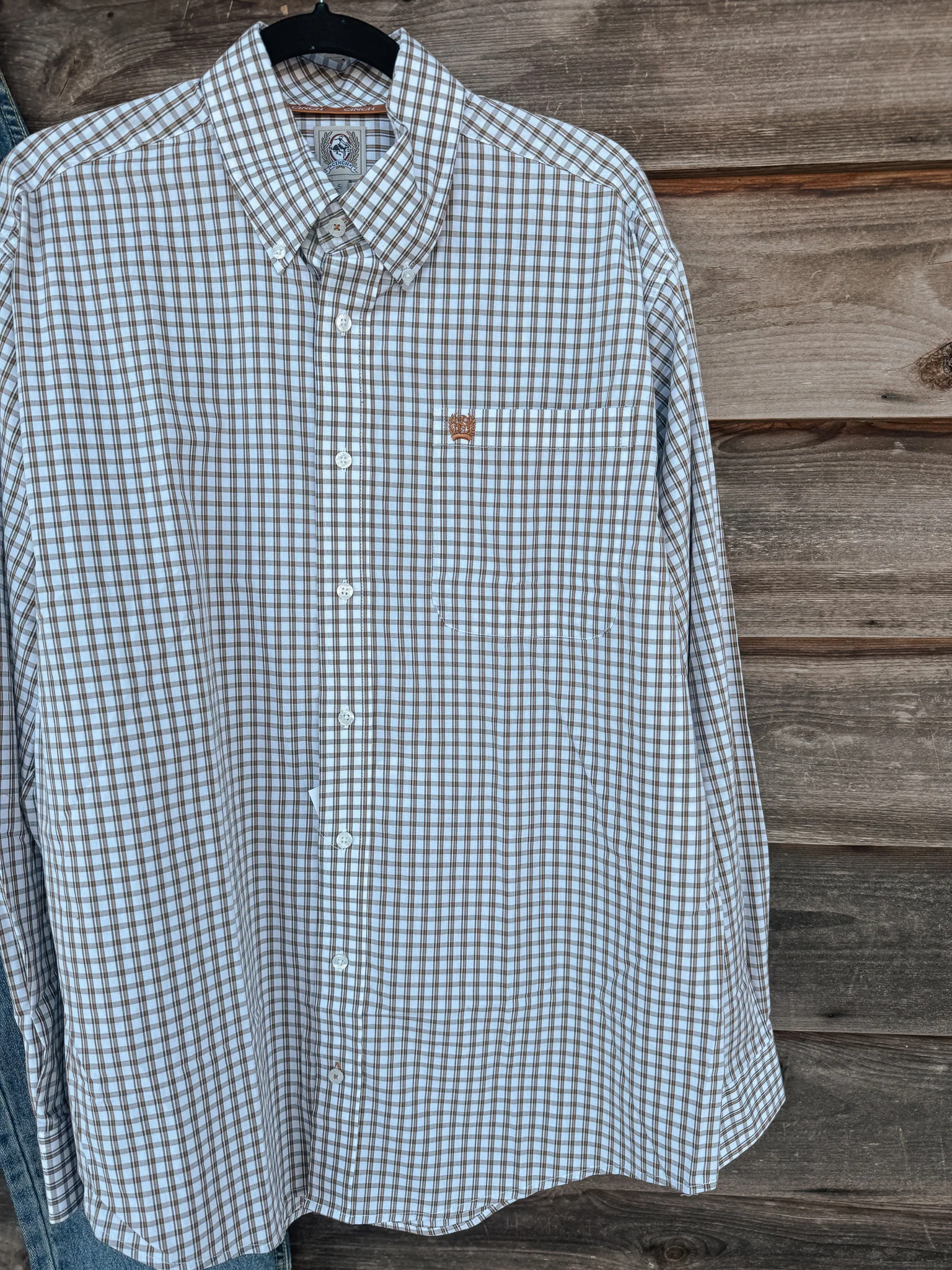 Men's Cinch Plaid Button Up Long Sleeve Shirt - Image 7