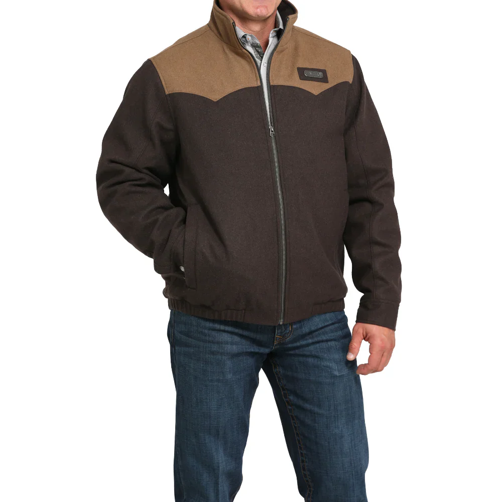 Men's Cinch Concealed Carry Wooly Brown Jacket - Image 2
