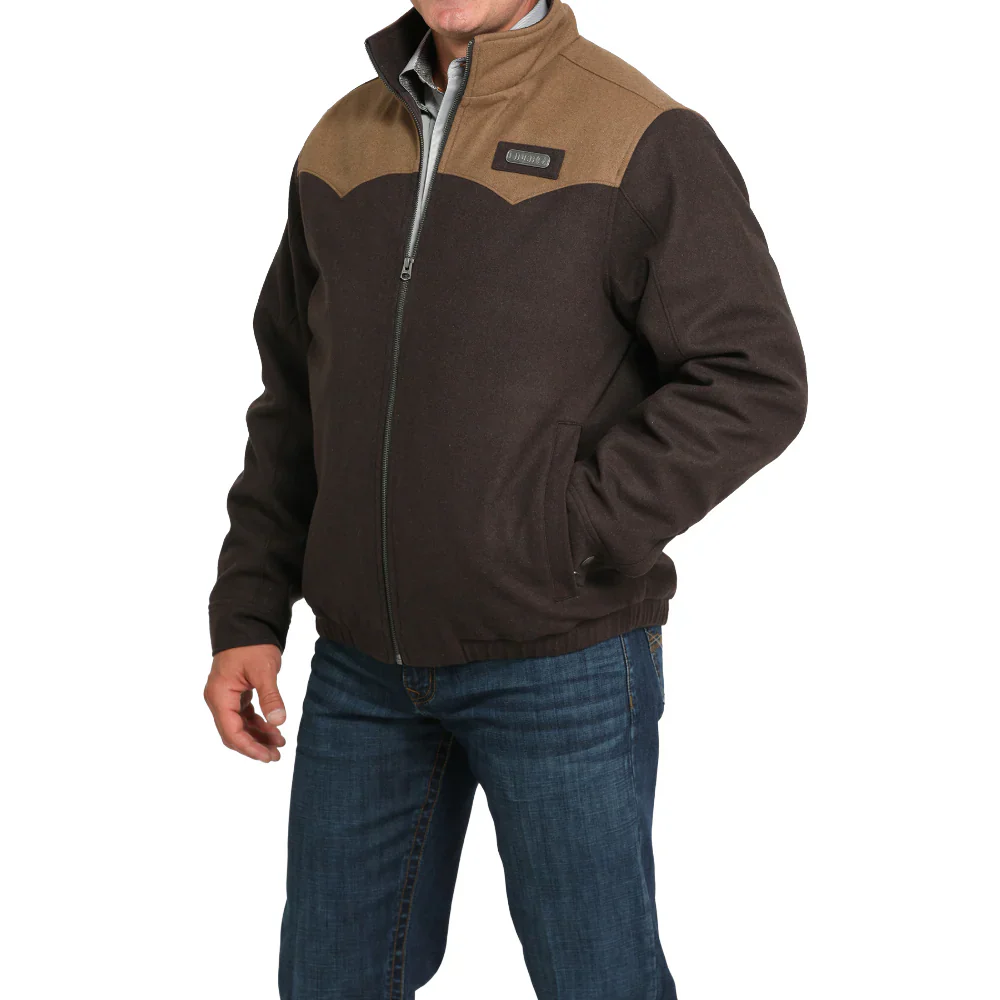 Men's Cinch Concealed Carry Wooly Brown Jacket - Image 3