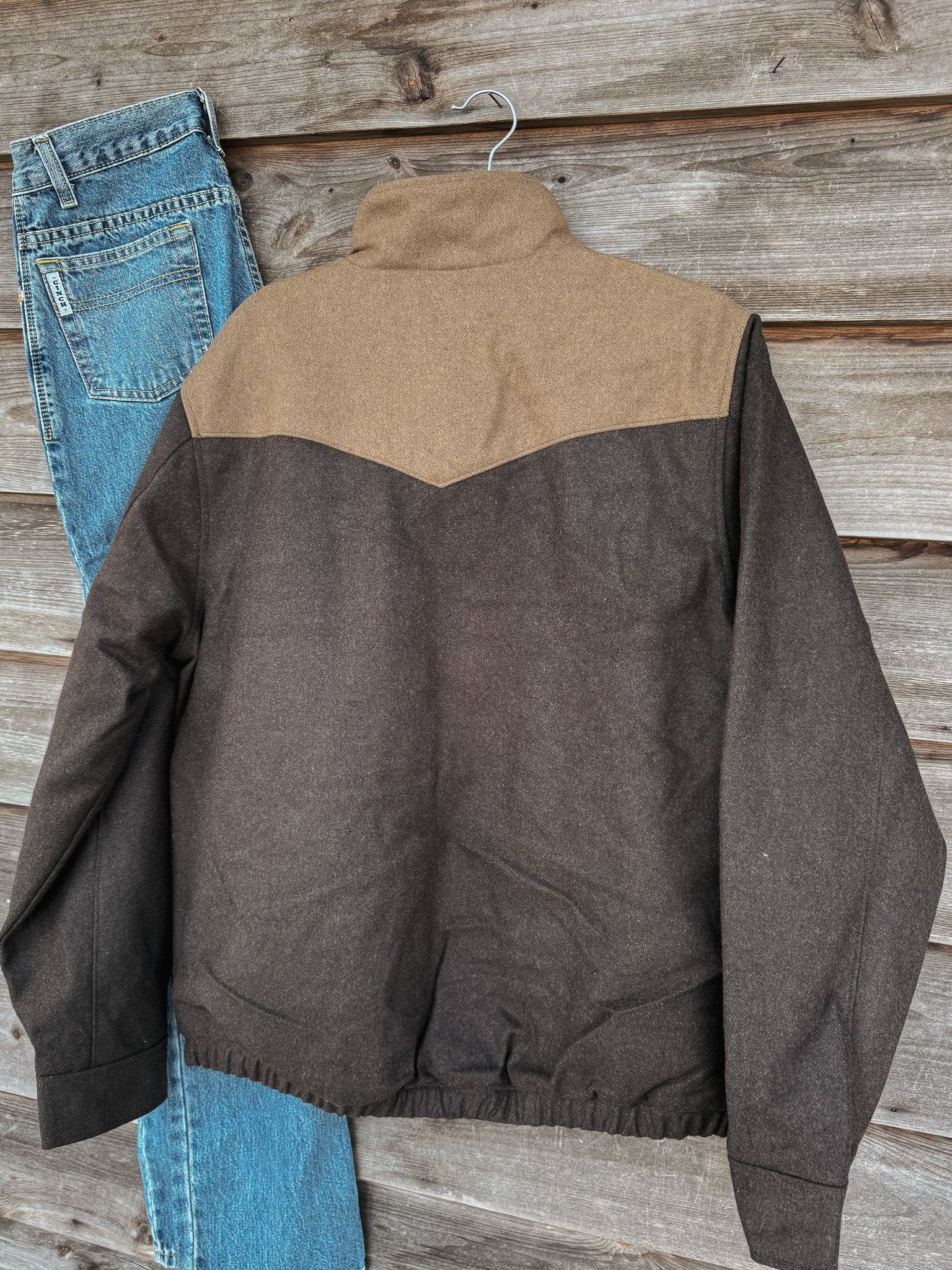 Men's Cinch Concealed Carry Wooly Brown Jacket - Image 7