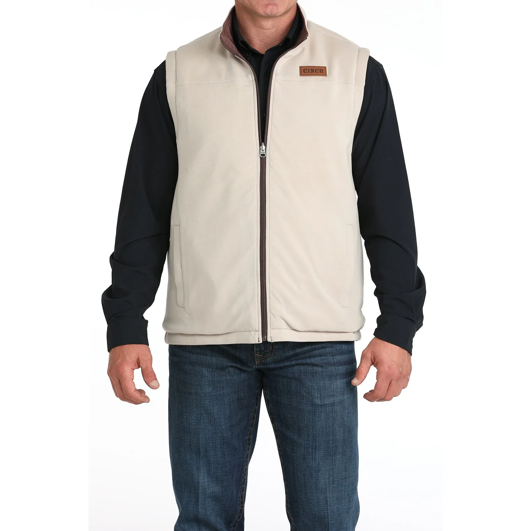 Men's Cinch Reversible Burgundy/Cream Vest - Image 6