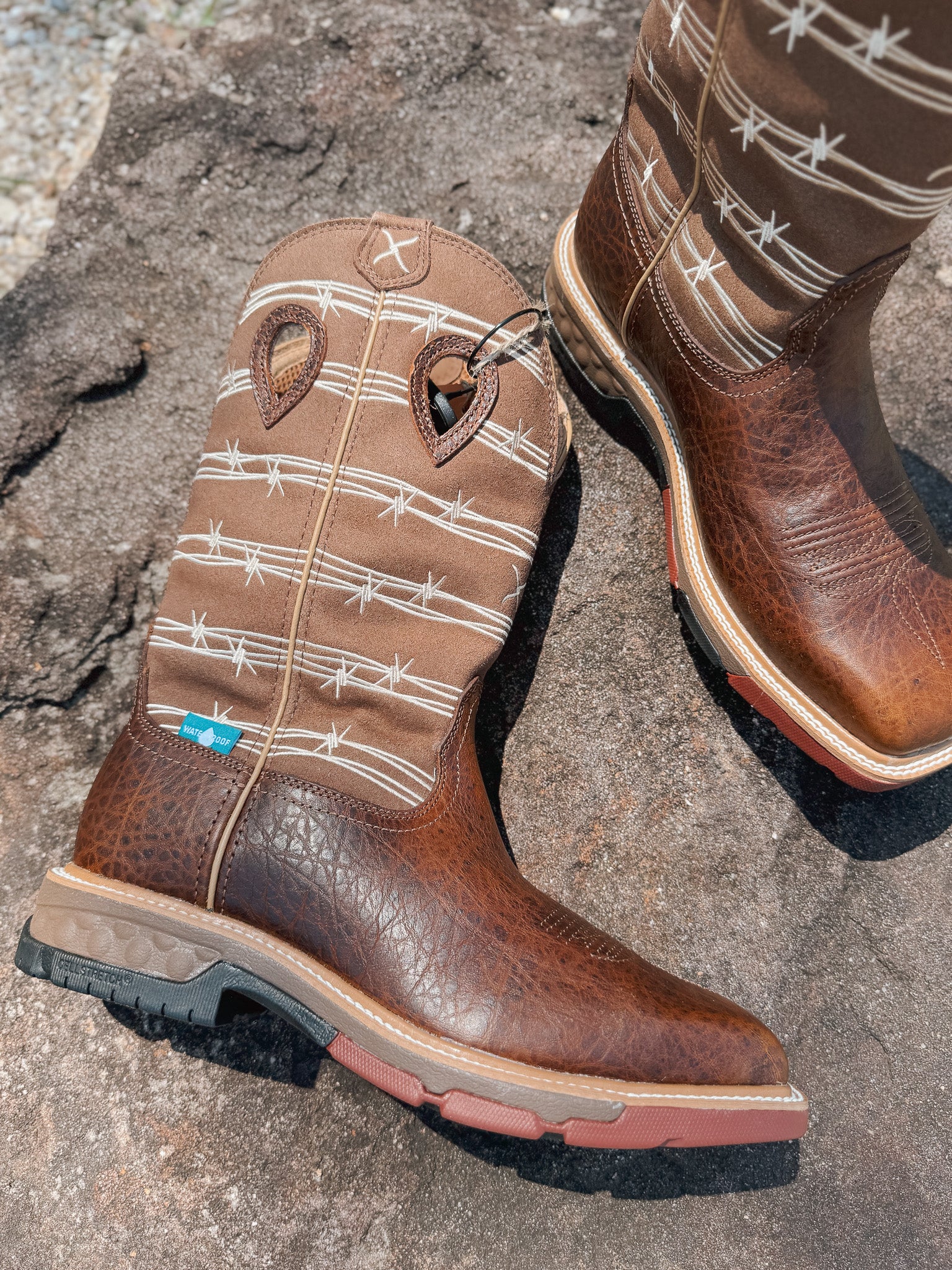 Men's Twisted X 12" Waterproof Alloy Toe Western Work Boot - Image 12