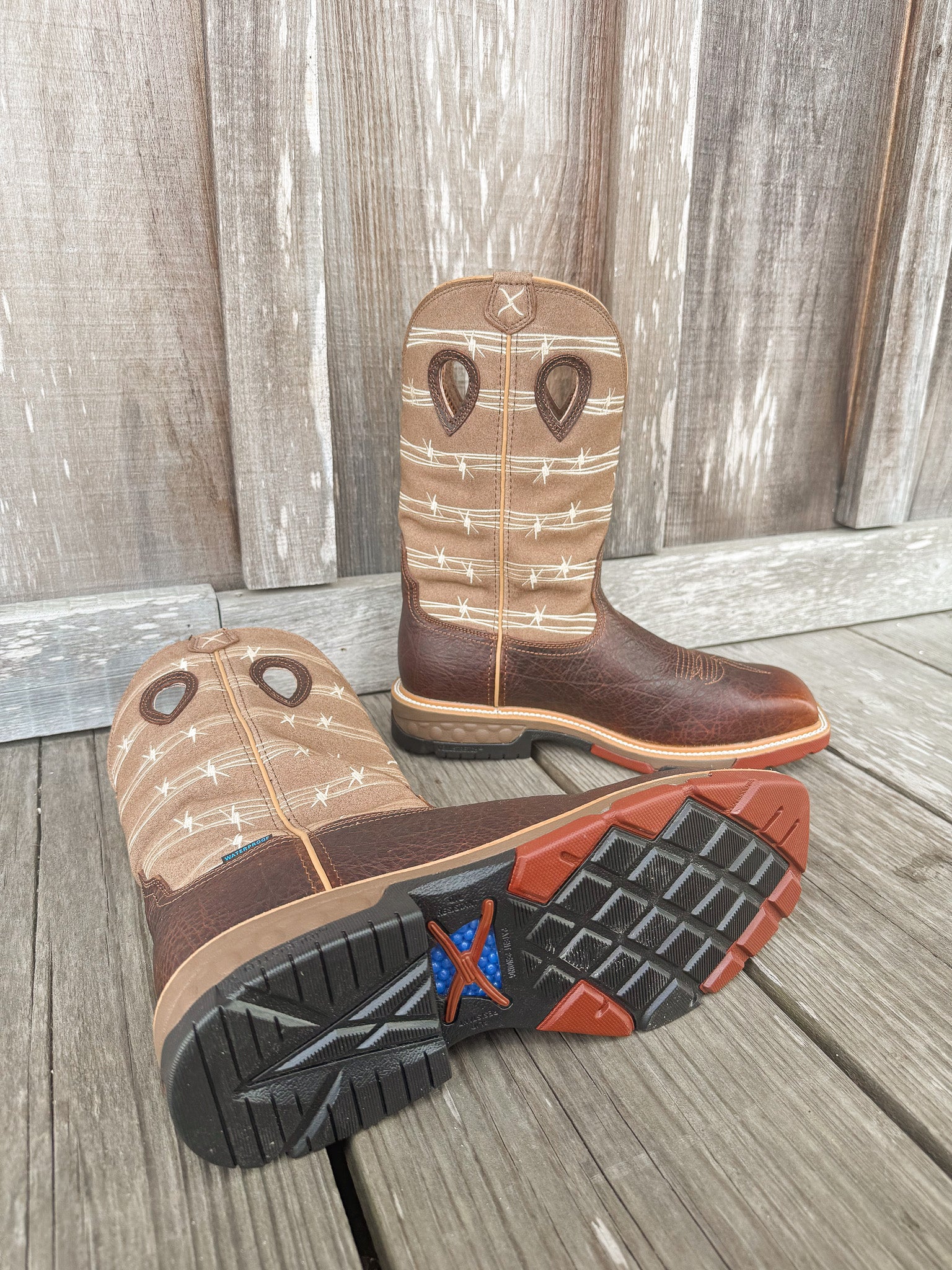 Men's Twisted X 12" Waterproof Alloy Toe Western Work Boot - Image 4