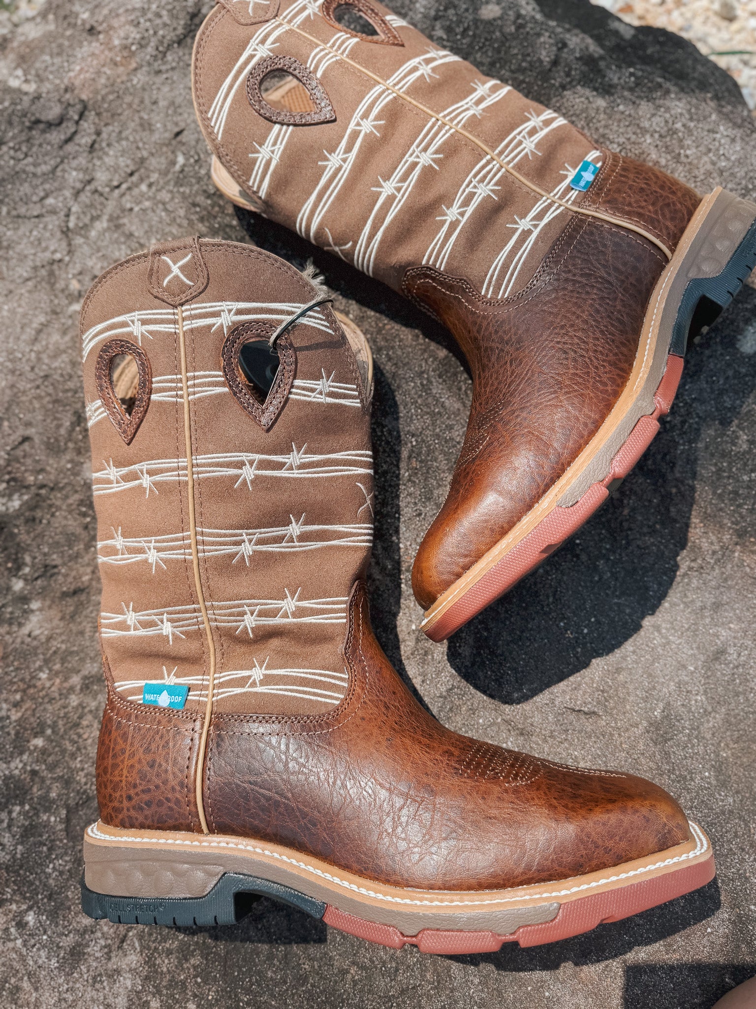 Men's Twisted X 12" Waterproof Alloy Toe Western Work Boot - Image 6