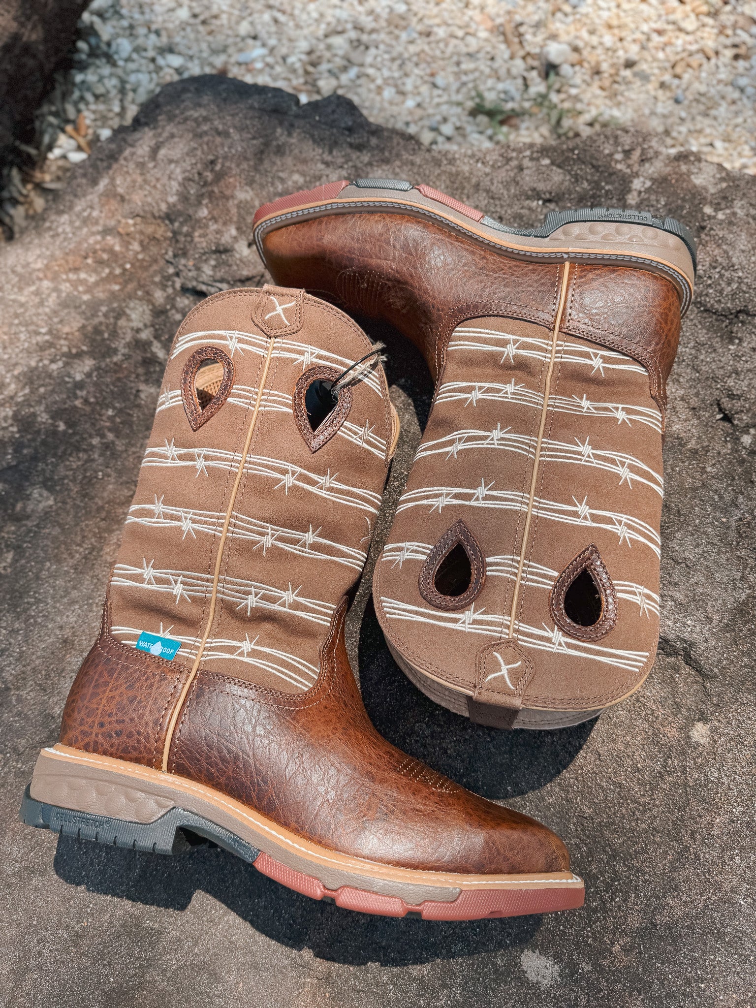 Men's Twisted X 12" Waterproof Alloy Toe Western Work Boot - Image 7