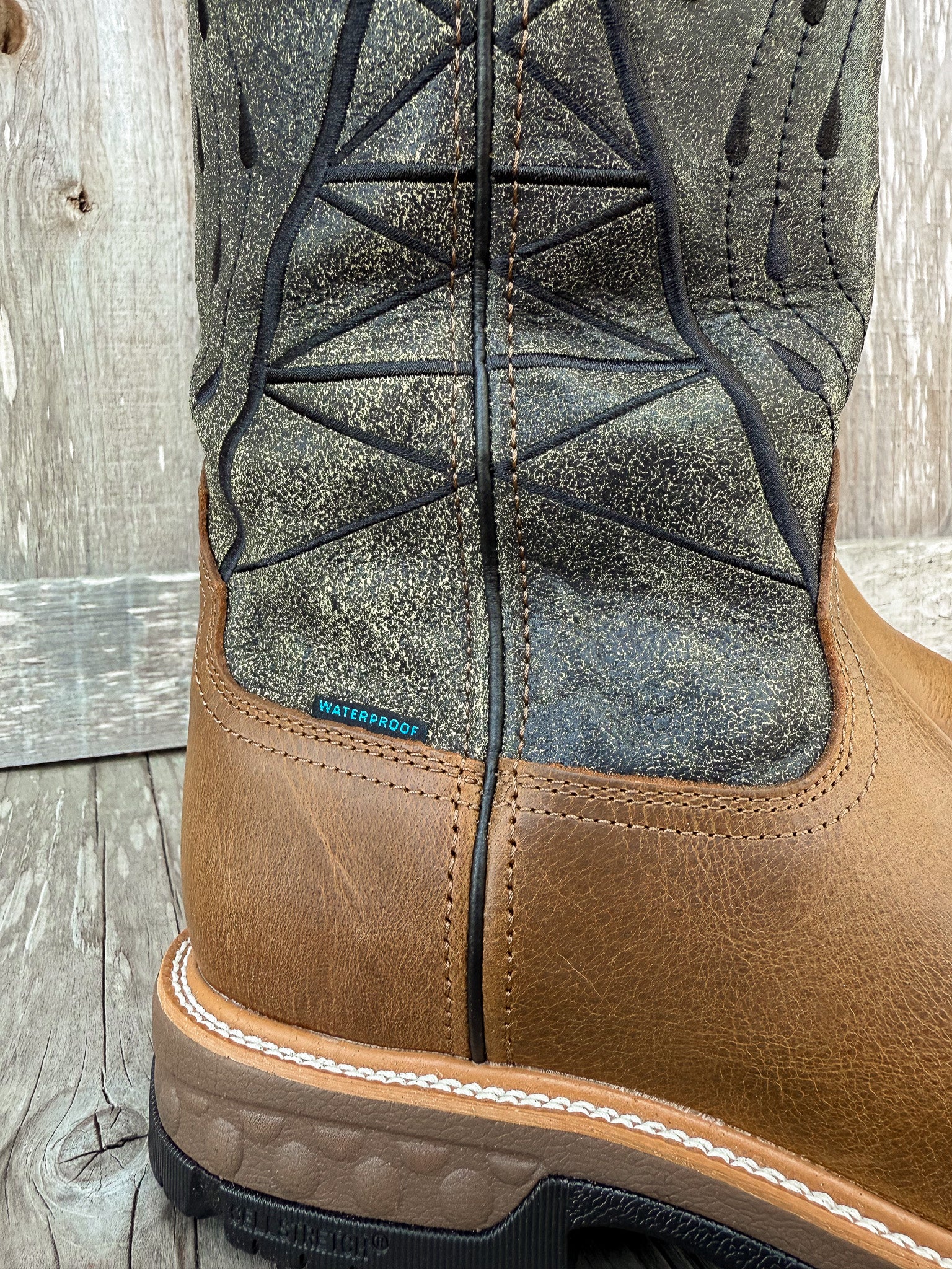 Men's Twisted X Lion & Dark Olive Waterproof Square Nano Toe Work Boots - Image 4