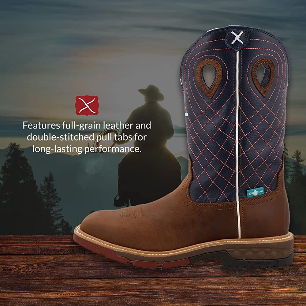 Men's Twisted X Waterproof 12” Square Toe Work Boot - Image 9