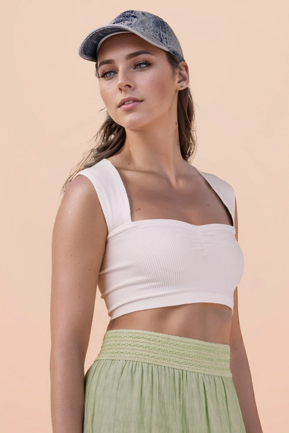 Easygoing Crop Tank in Ivory - Image 5
