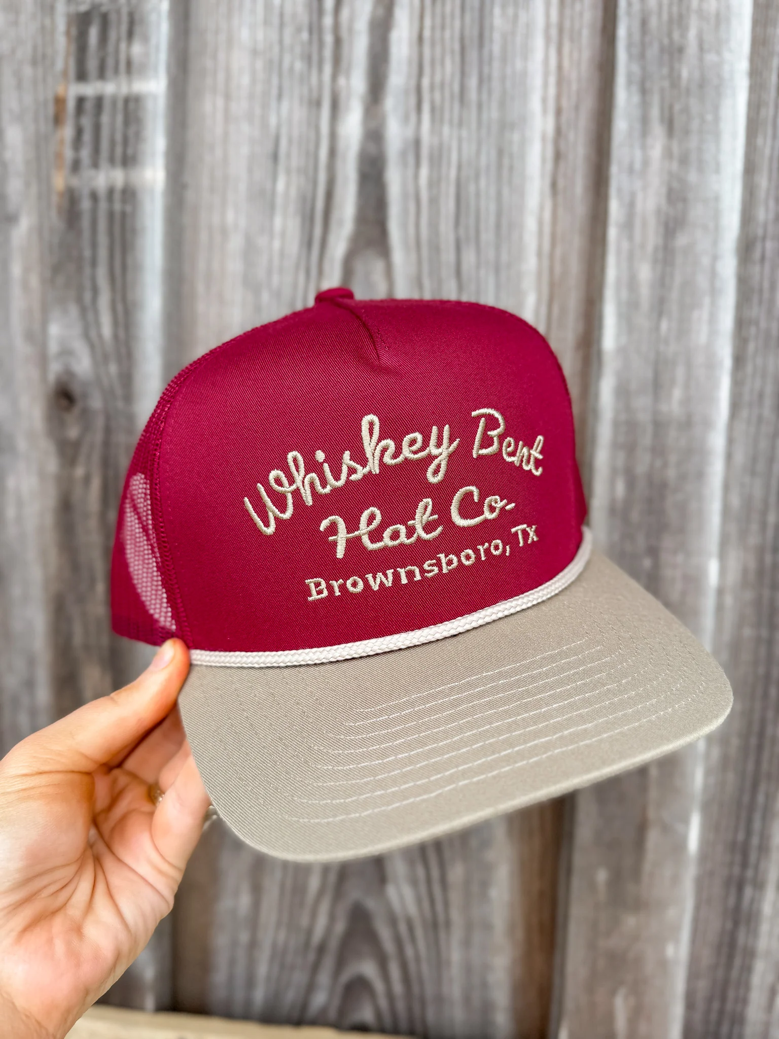 Whiskey Bent Hat Co. Sale Barn Red/Khaki Cap - Image 4