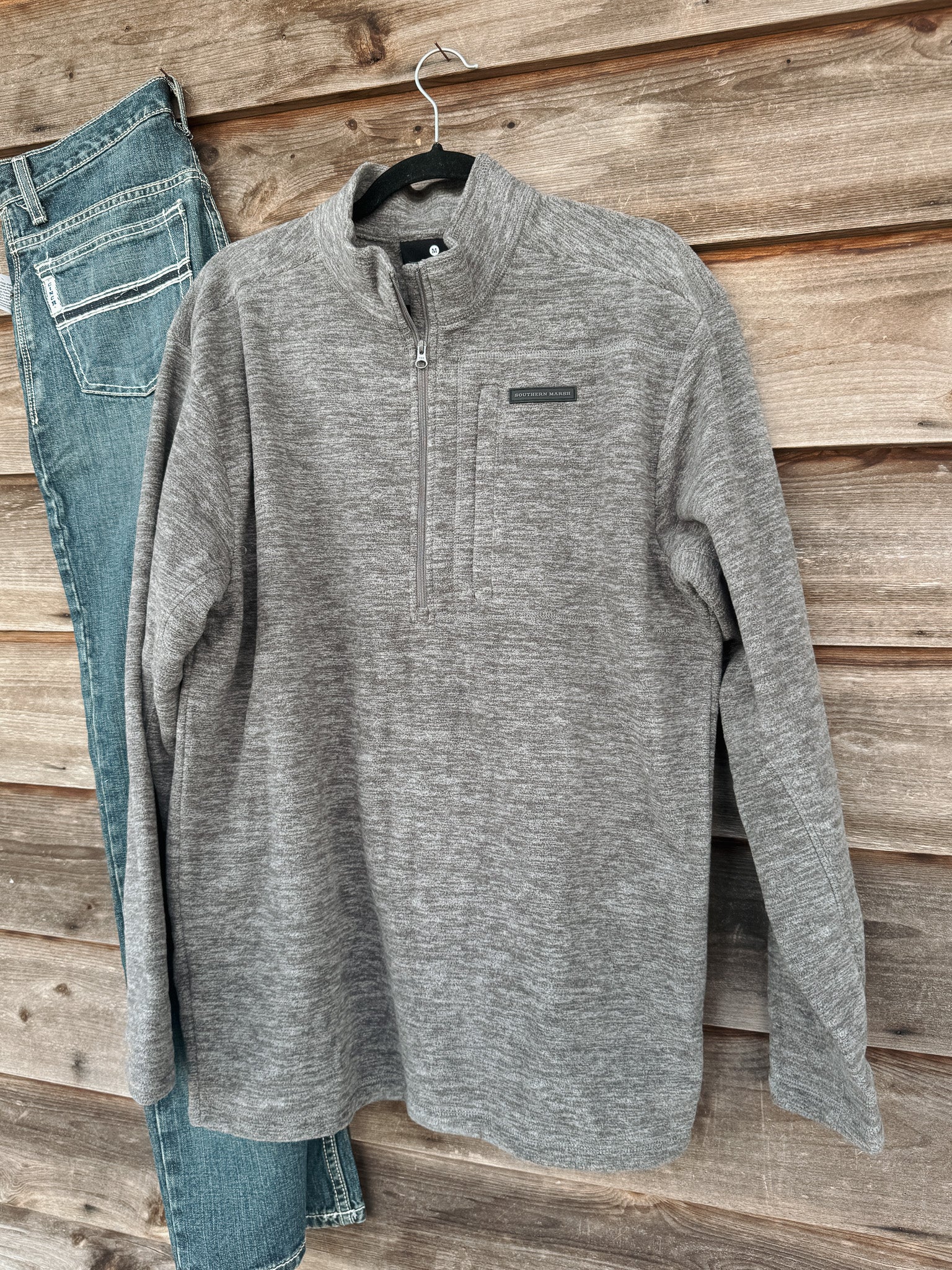 Men's Southern Marsh Maple Grove Brushed Pullover in Midnight Gray - Image 4