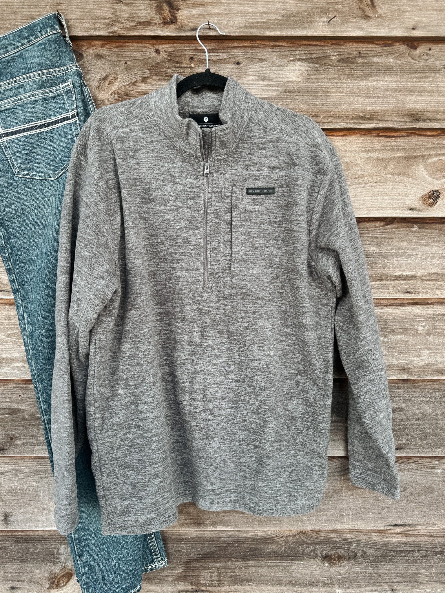 Men's Southern Marsh Maple Grove Brushed Pullover in Midnight Gray - Image 5