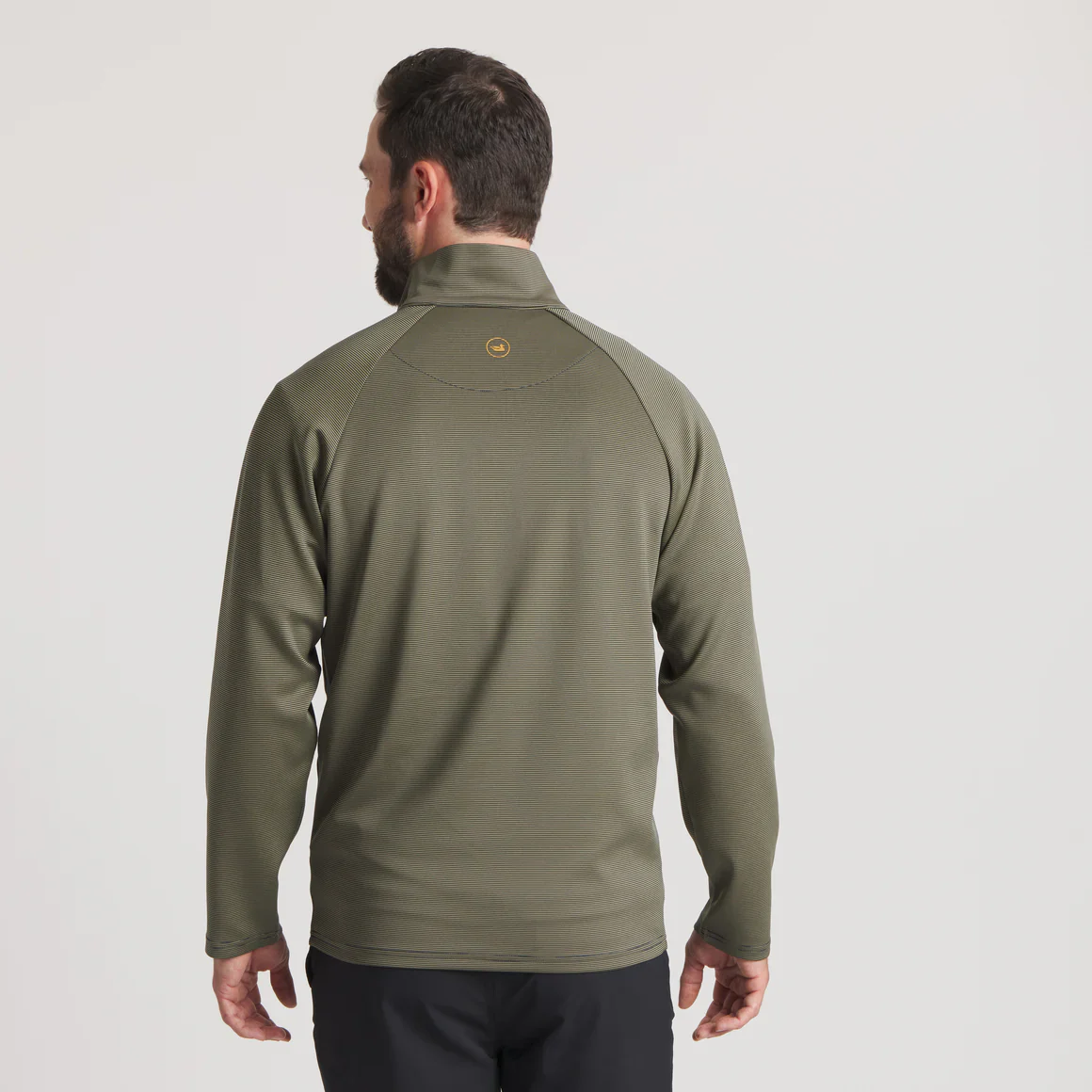 Men's Southern Marsh Southampton Performance Quarter Zip in Dark Olive - Image 3