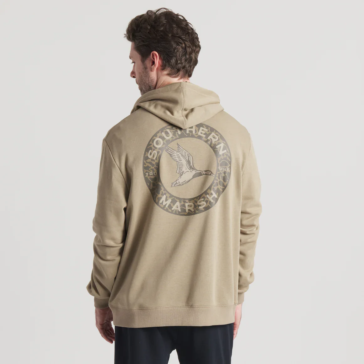 Men's Southern Marsh Surfside Hoodie - Inflight Camo in Khaki - Image 2