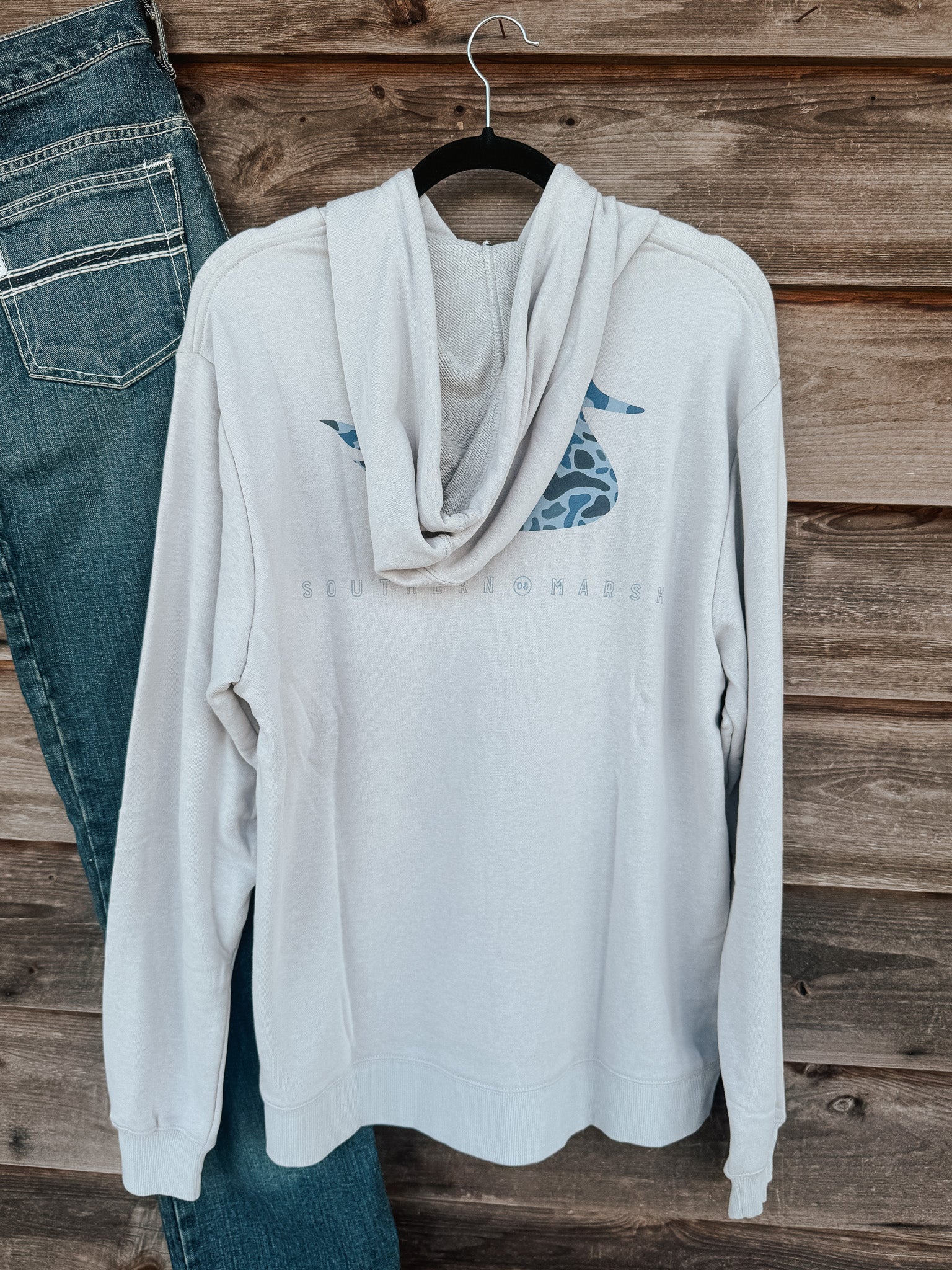 Men's Southern Marsh Surfside Hoodie - Duck Originals in Gray - Image 8