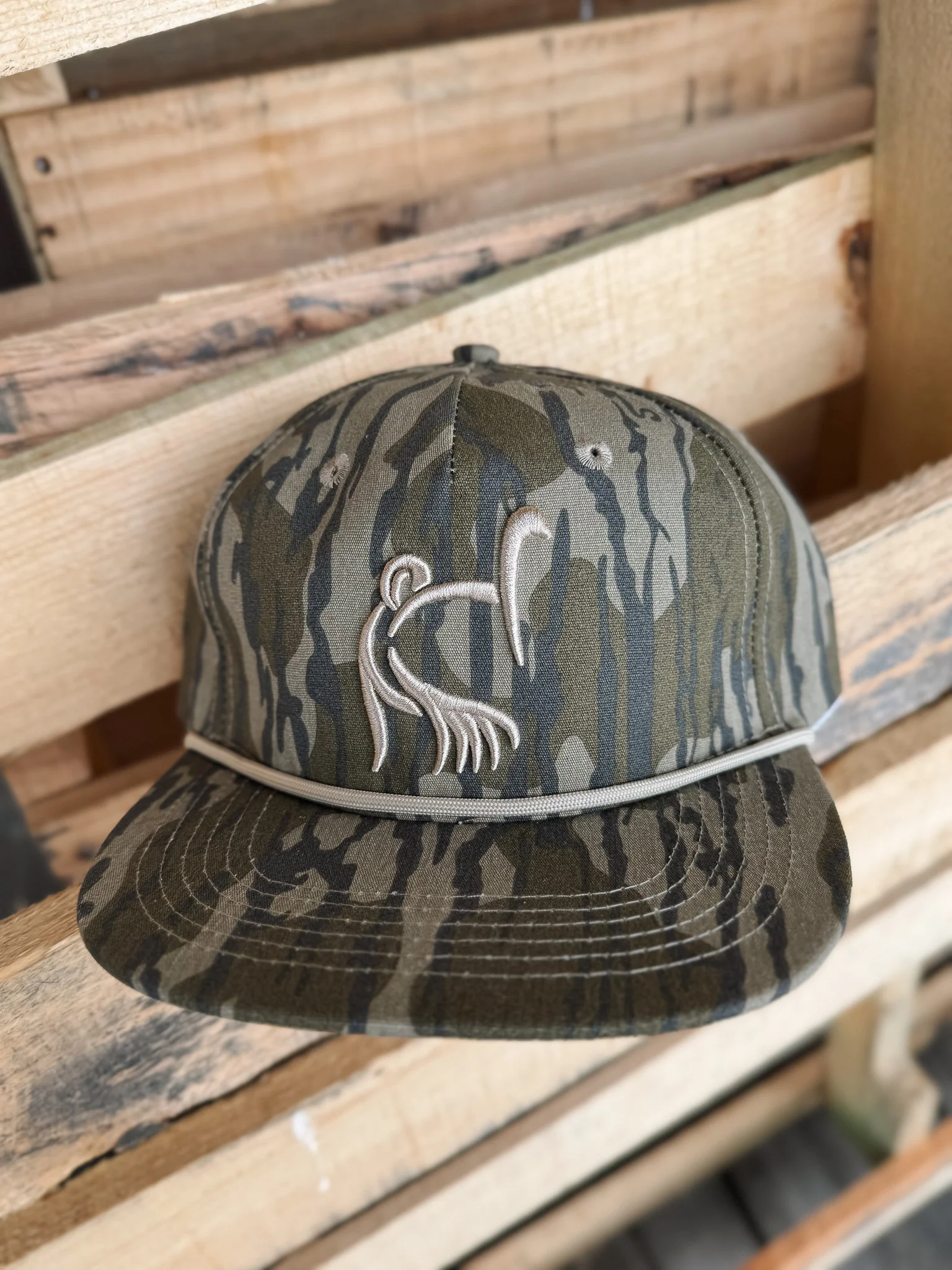 Ol' Tom X Lost Hat Goat Rope Cap in Mossy Oak Bottomland - Image 6
