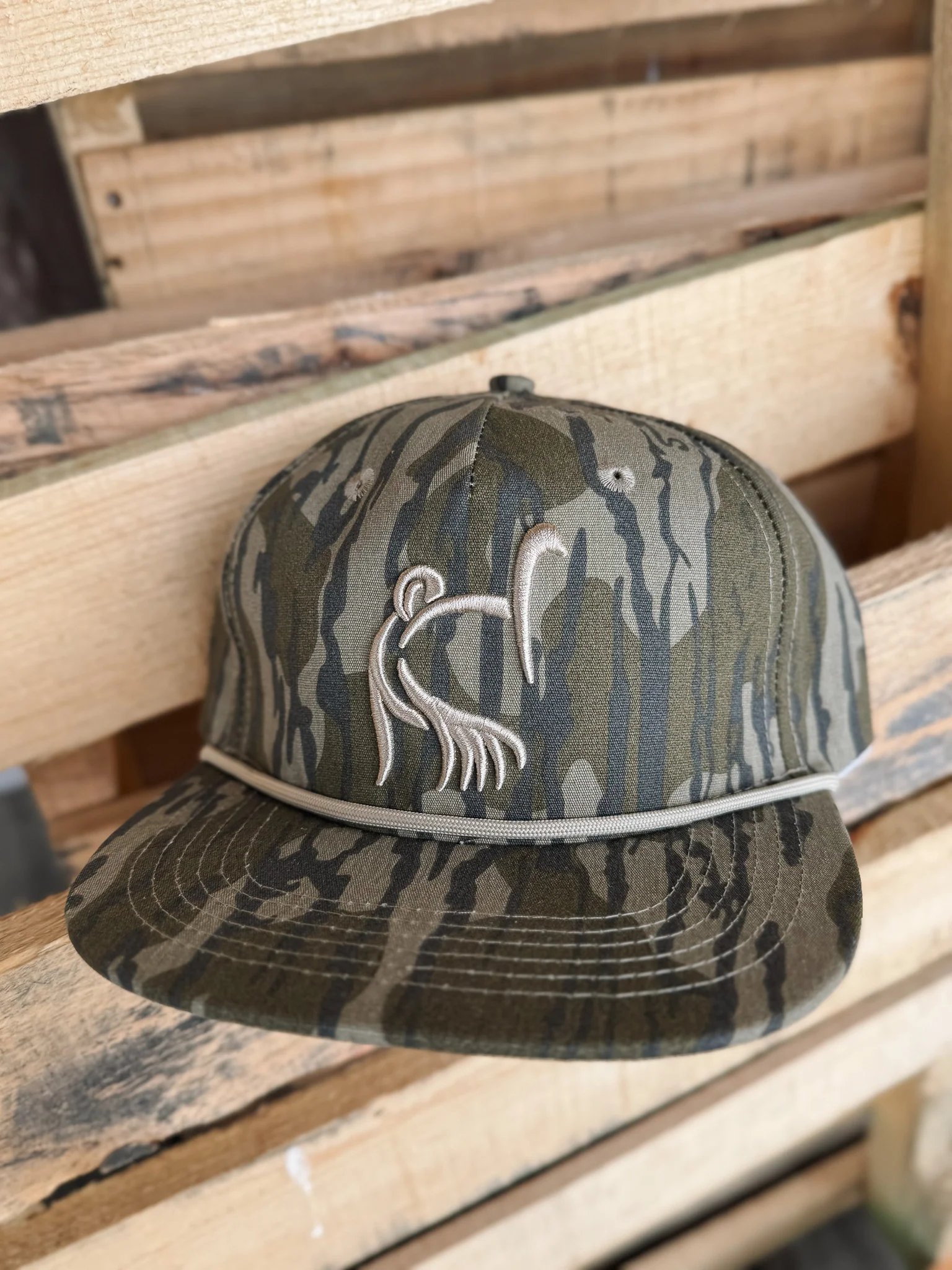 Ol' Tom X Lost Hat Goat Rope Cap in Mossy Oak Bottomland - Image 7