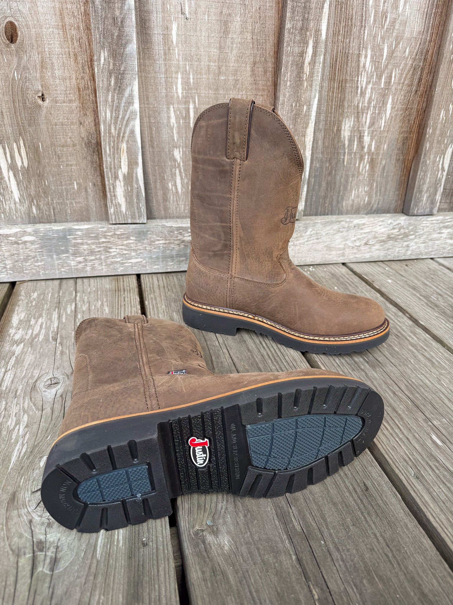 Men's Justin Carbide 11" Pull-On Work Boots - Image 2