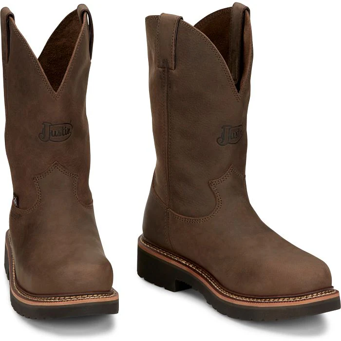 MEN'S JUSTIN CARBIDE 11" STEEL TOE WORK BOOTS - Image 7