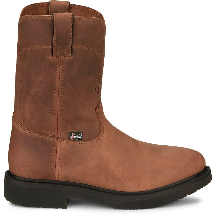 Men's Justin Round-Up 10" Round Toe Boots - Image 7