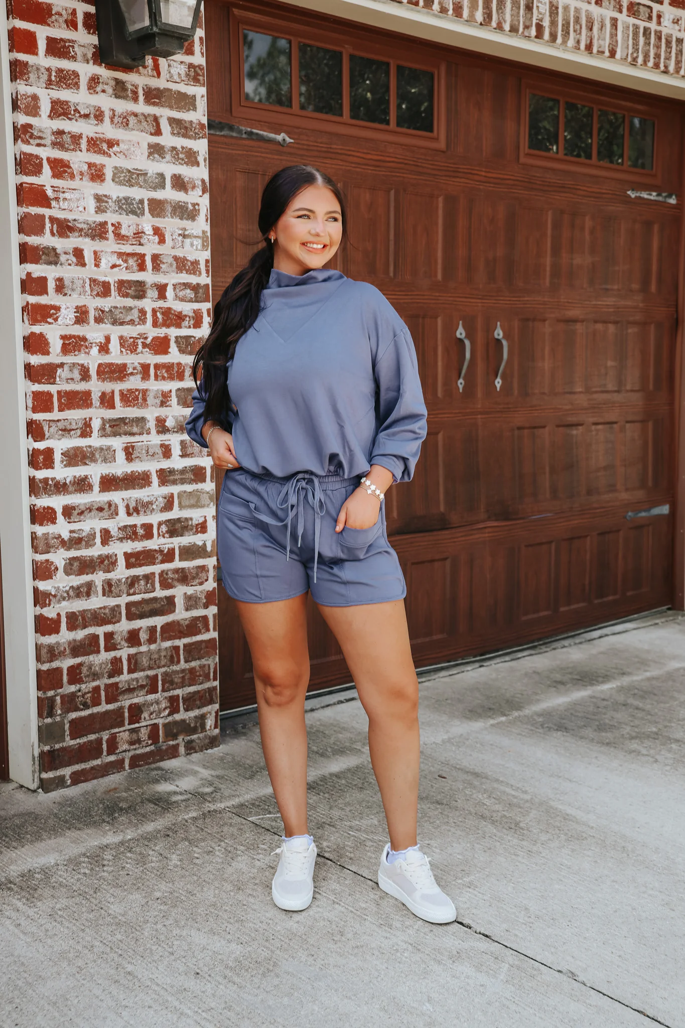 Easy Street Slate Blue Shorts - Image 4