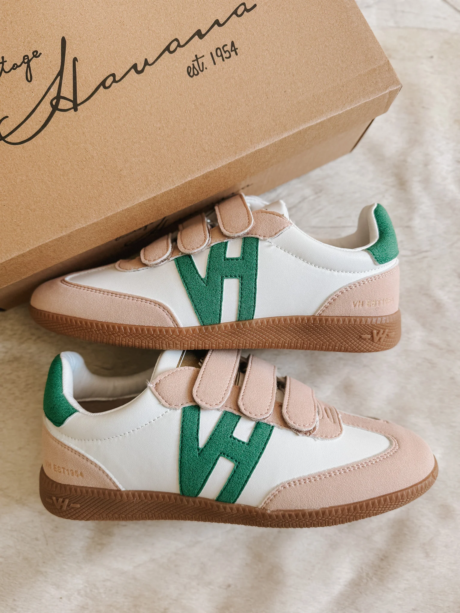 Vintage Havana Pace 5 White Taupe Green Sneakers - Image 14