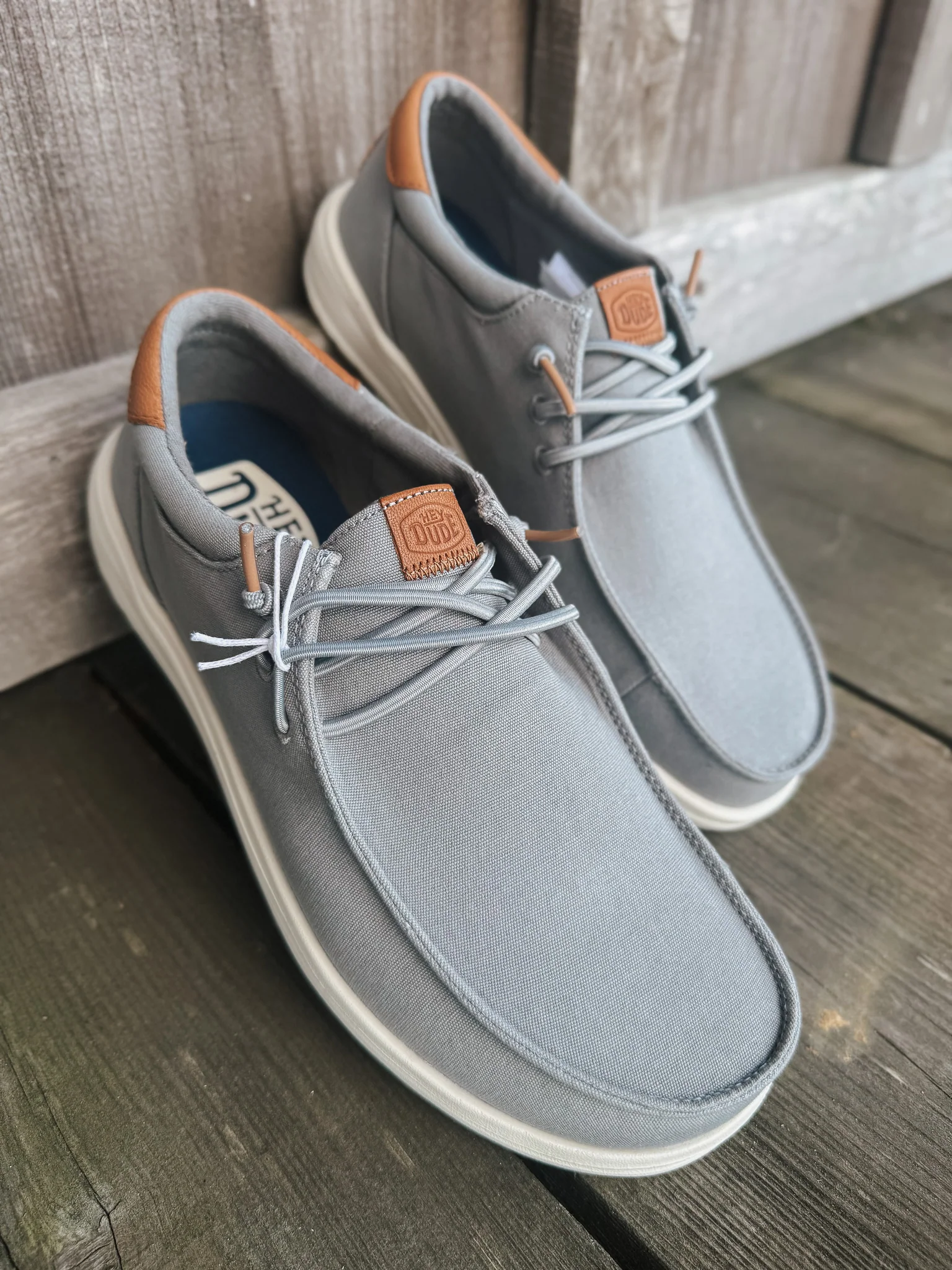 Men's Hey Dude Paul Canvas in Monument Grey - Image 15