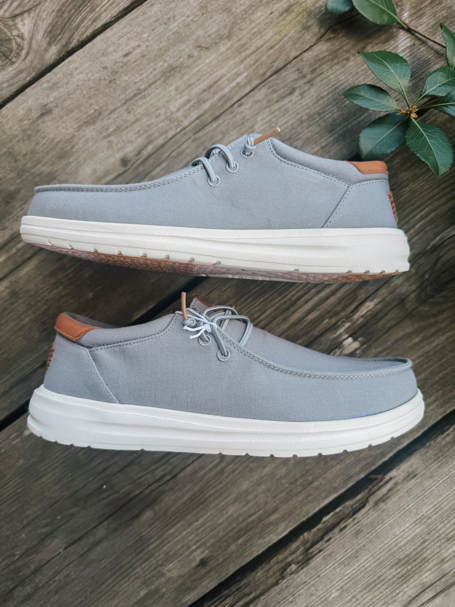 Men's Hey Dude Paul Canvas in Monument Grey - Image 18