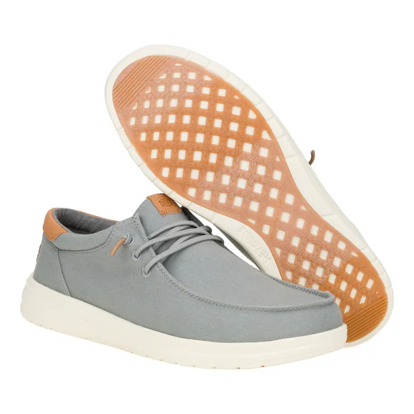 Men's Hey Dude Paul Canvas in Monument Grey - Image 5